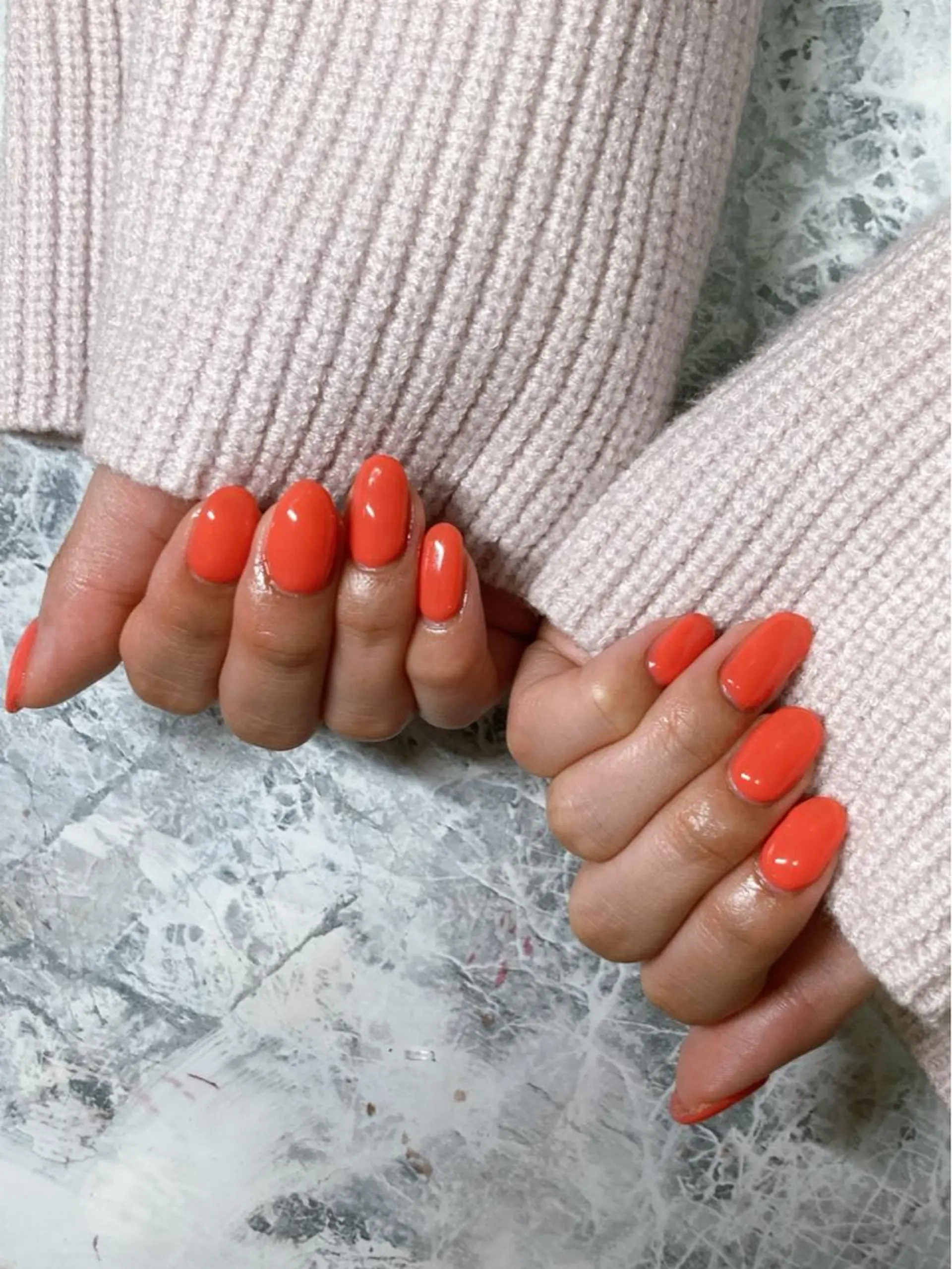 ネイル マットネイル オレンジ ネイルケアサロン Campanulaのネイルデザイン