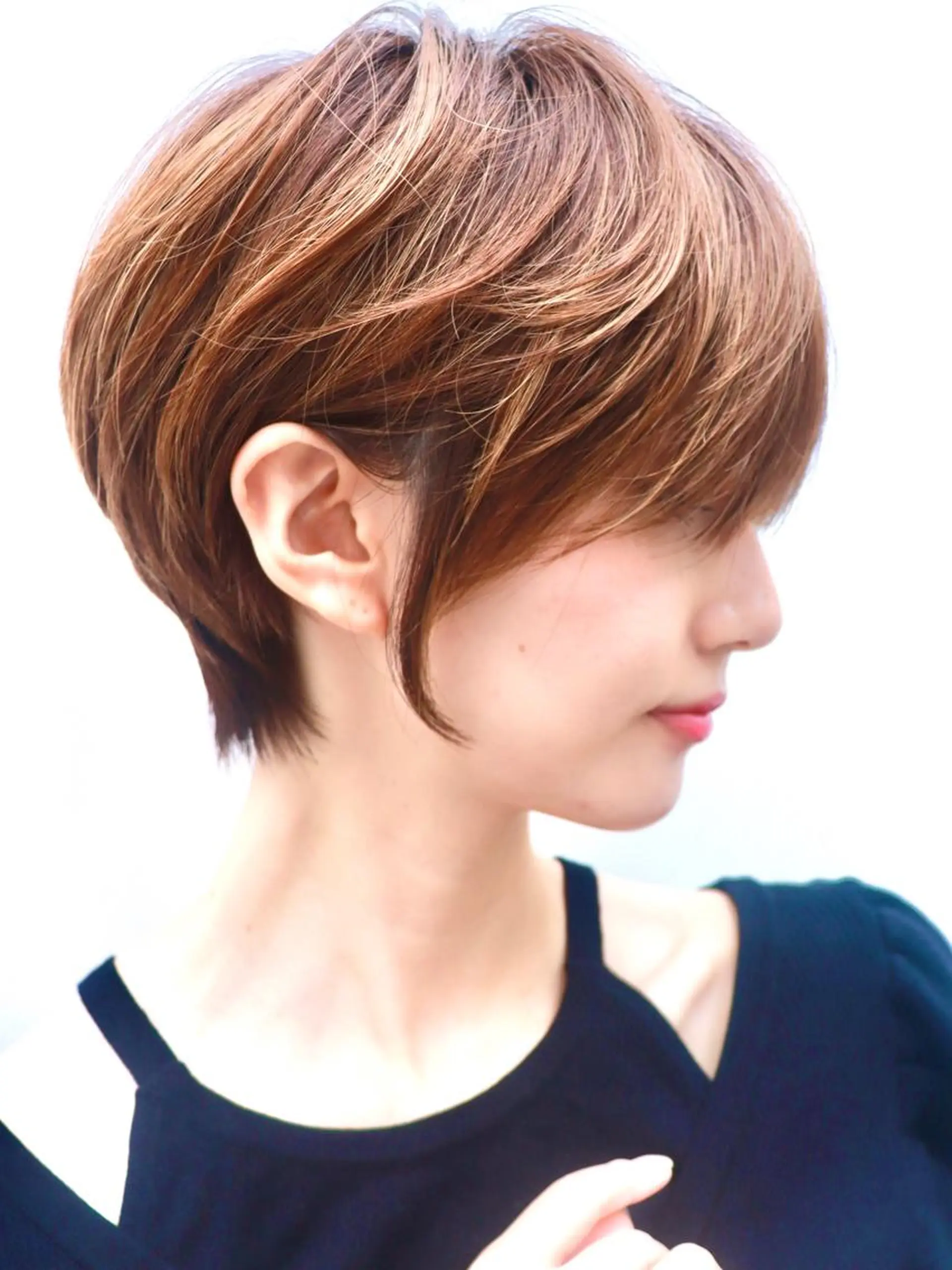 ショート カラー カット ヘアカラー 【韓国　レイヤー 髪質改善✨】かずのヘアスタイル