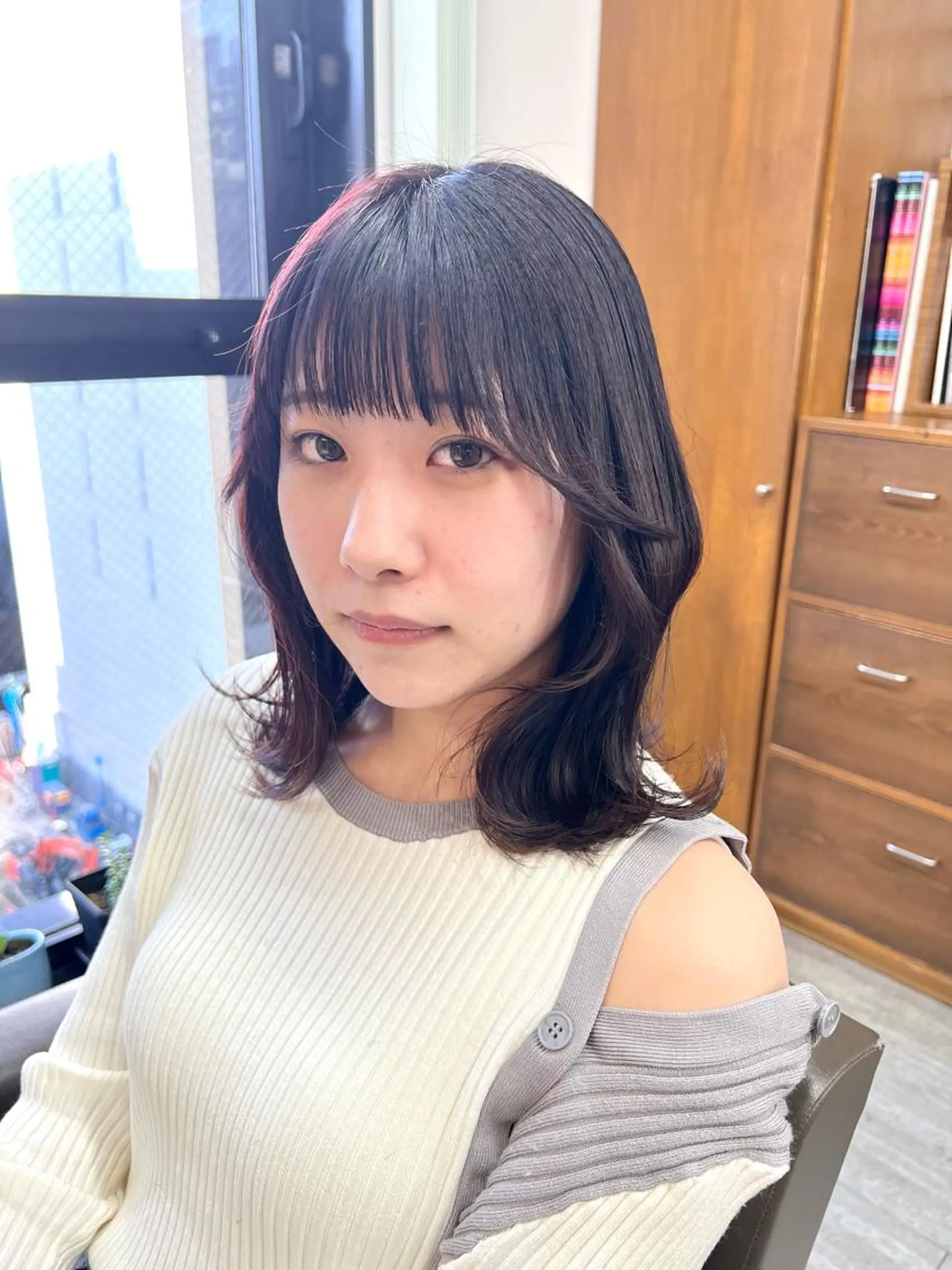 ミディアム カラー カット ヘアカラー トリートメント 透明感カラー ゆうだいのヘアスタイル