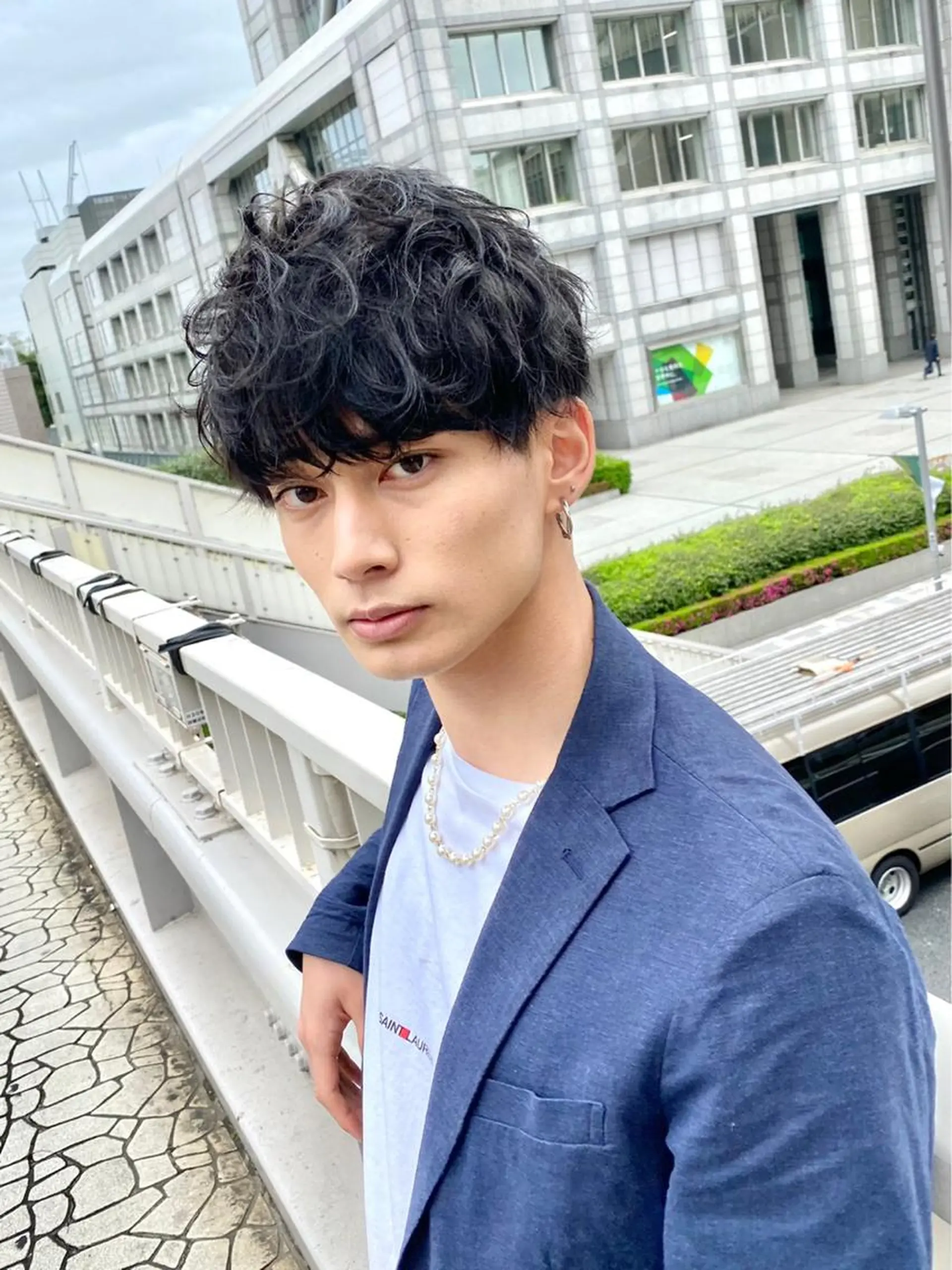 ミディアム カラー ヘアアレンジ ヘアカラー トリートメント ヘッドスパ ヘアセット ✨【公式】渋谷メンズ サロン BLUCK✨のヘアスタイル