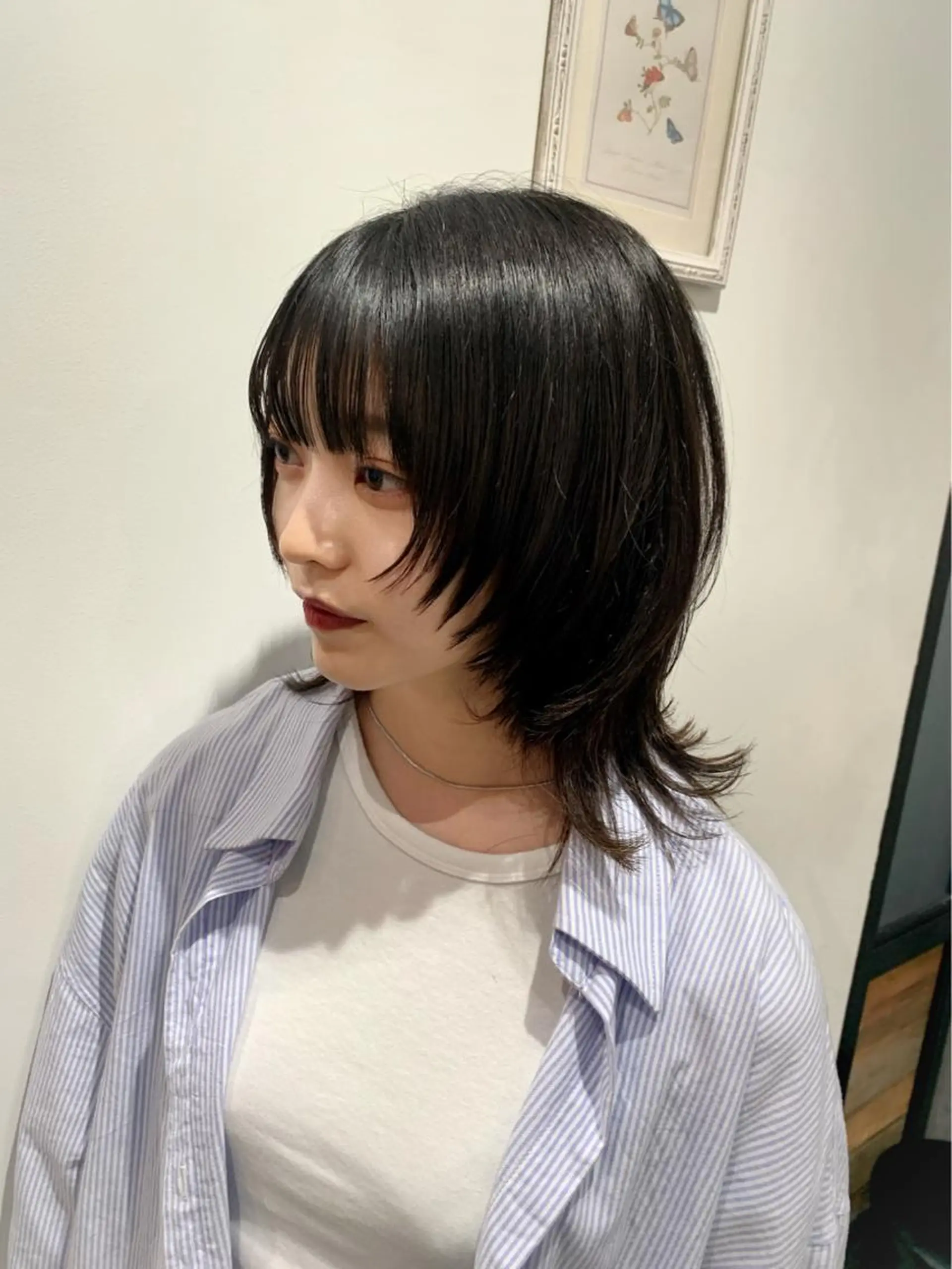 ミディアム ウルフカット カット LITTLE _KATOのヘアスタイル