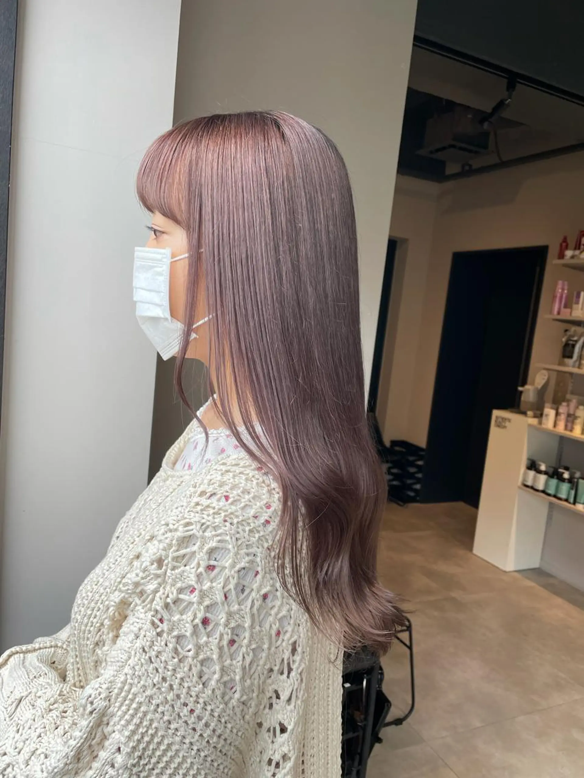 ミディアム カラー ブリーチ ケアブリーチ ラベンダーカラー ヘアカラー トリートメント ブリーチ👩‍🦳/ ‪✂︎MANAMIのヘアスタイル