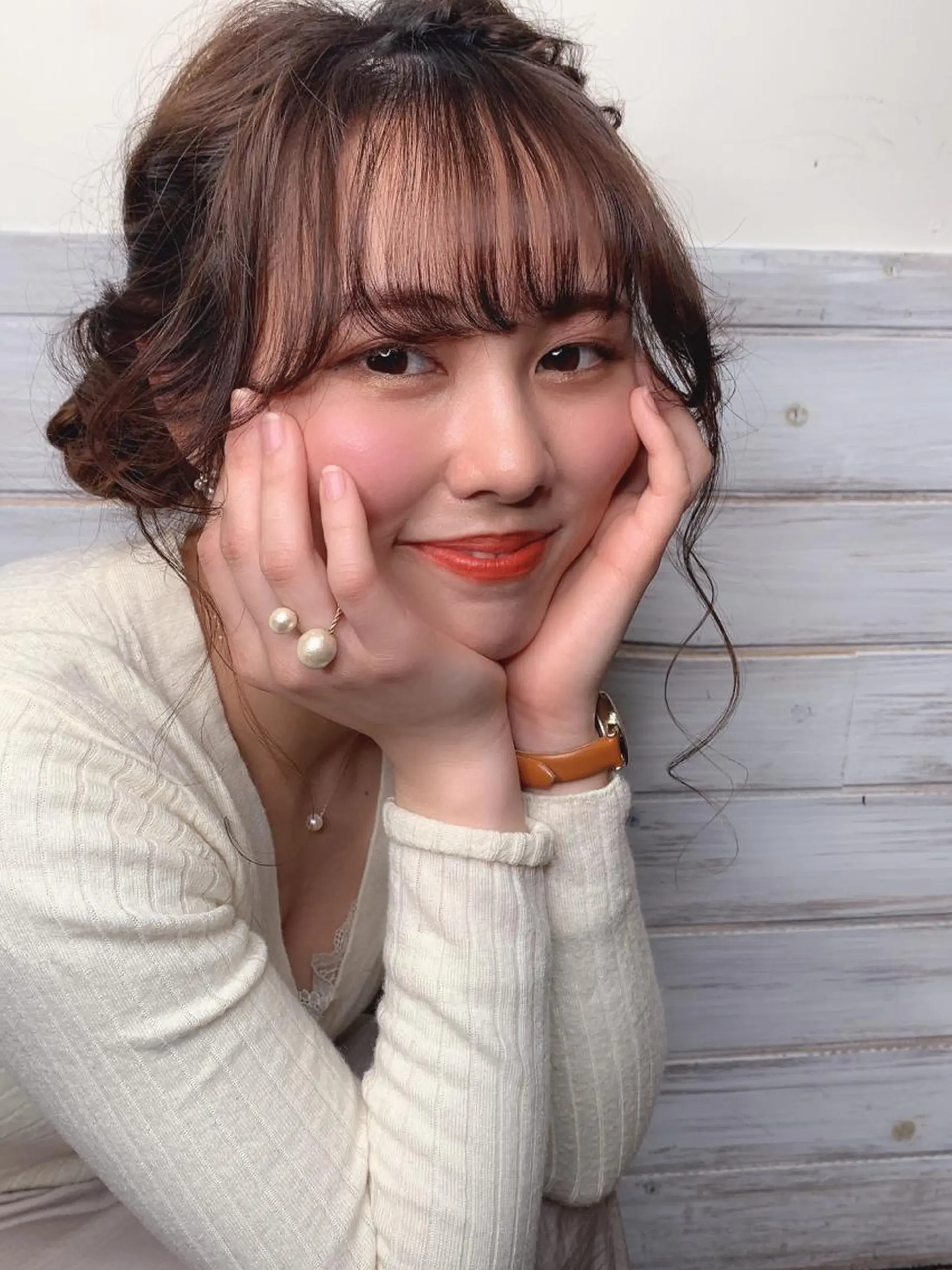 セミロング カラー ヘアアレンジ 櫛部洸貴/ 髪質改善カラーのヘアスタイル