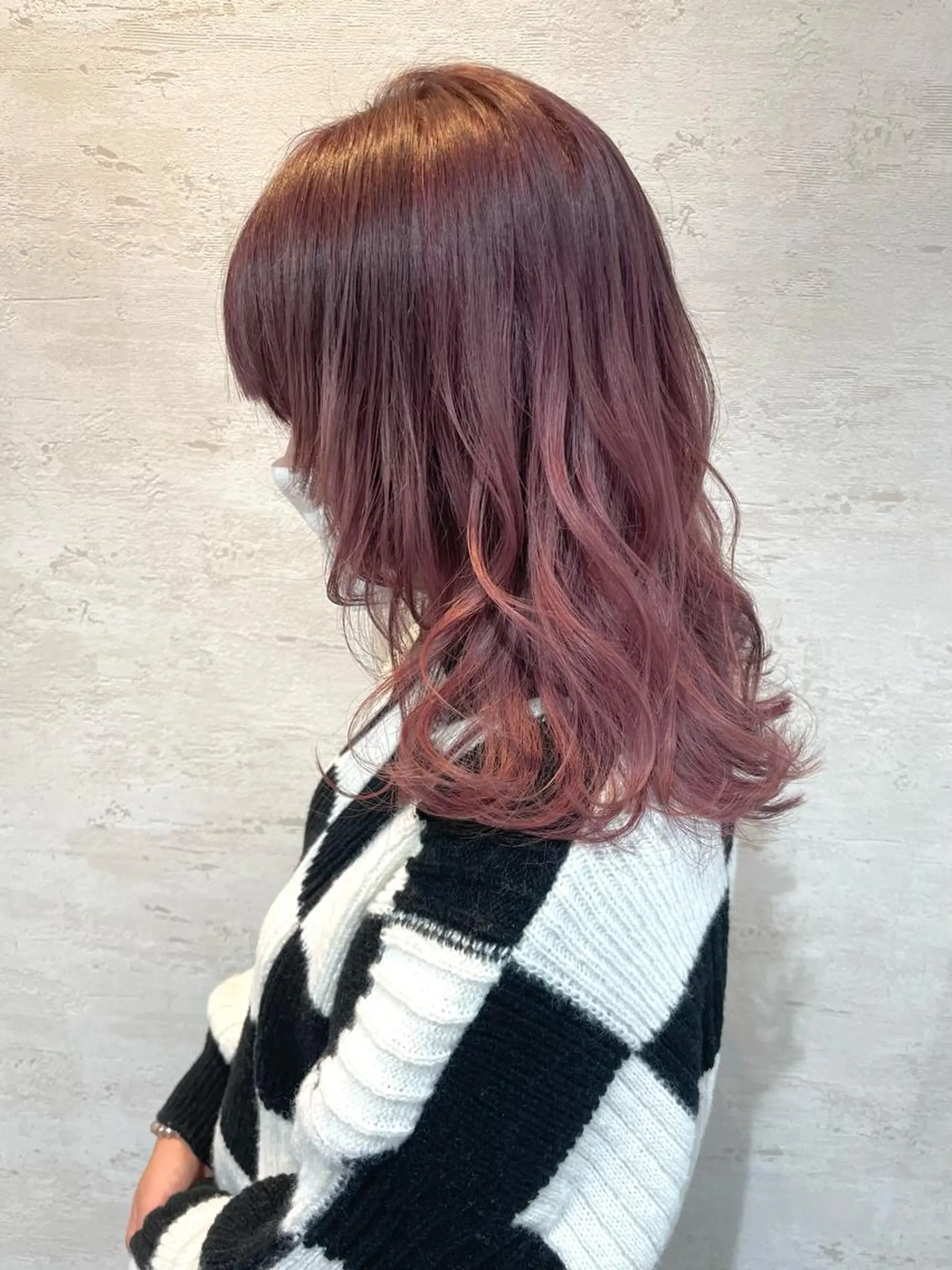 セミロング カラー ピンクカラー ウルフカット 2nd所属・🤍2nd🤍田所 美希のヘアスタイル