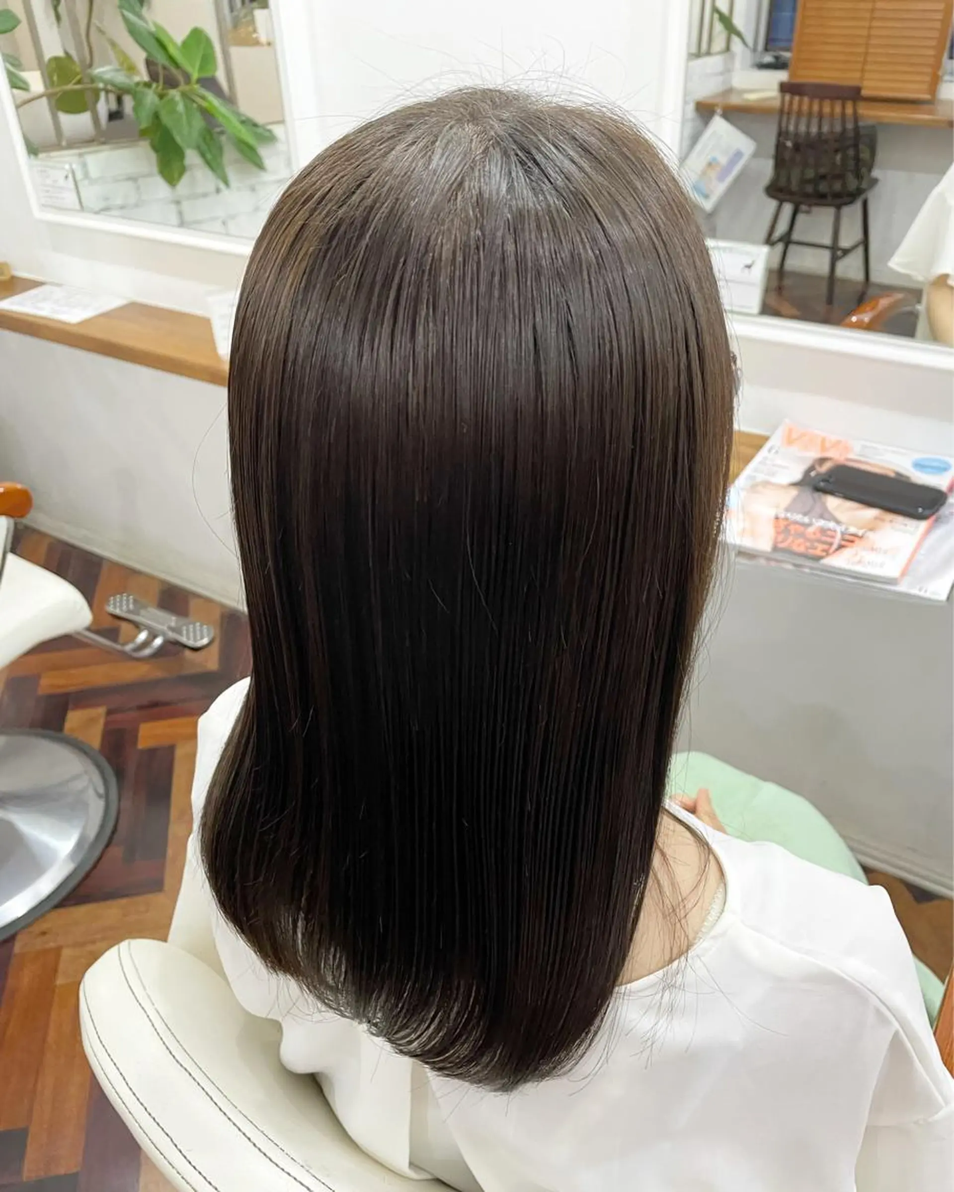 ロング 縮毛矯正 縮毛矯正 塔崎 りこのヘアスタイル