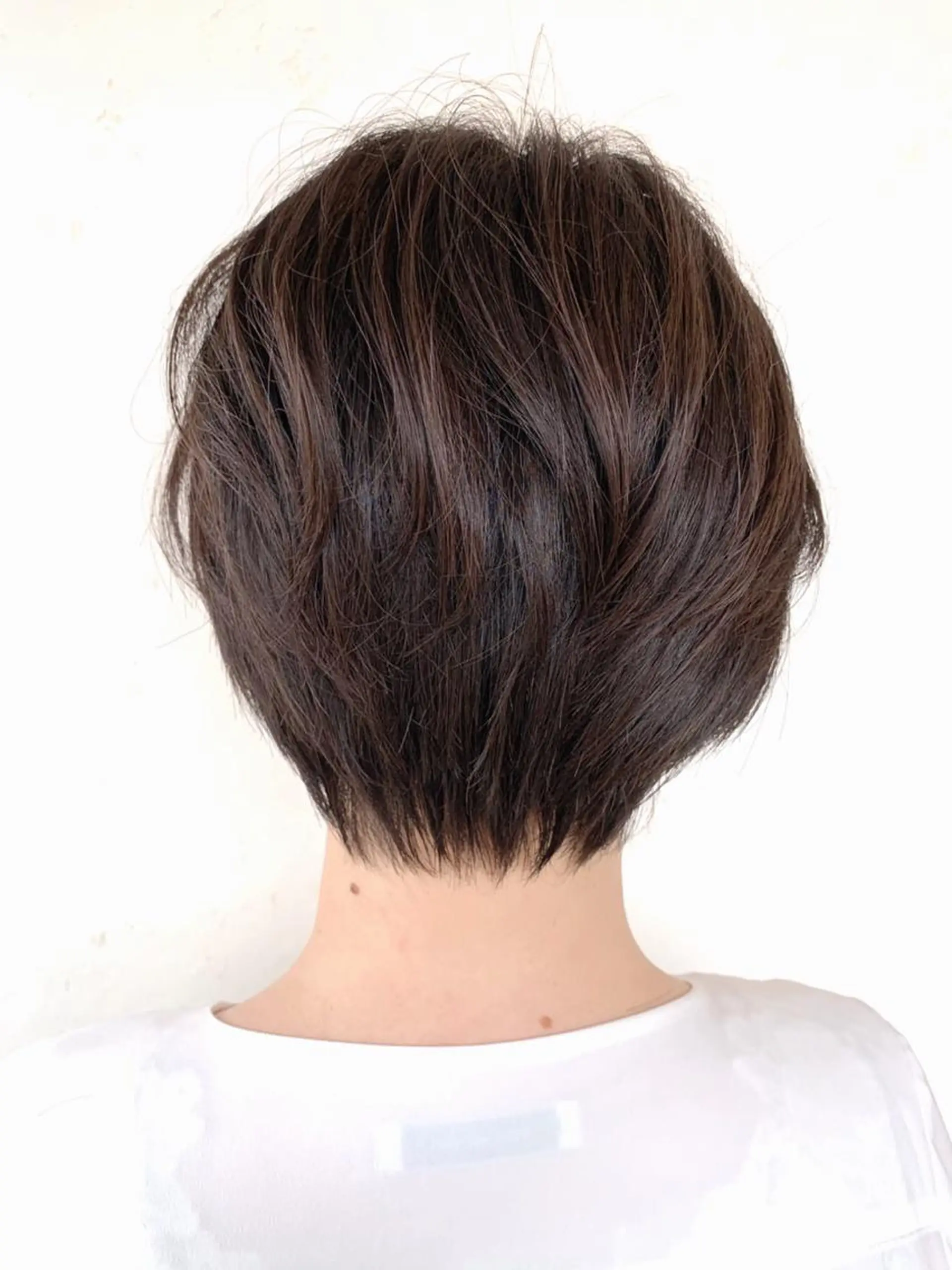 ショート ショートヘア 髪質改善 上品艶感カラーのヘアスタイル