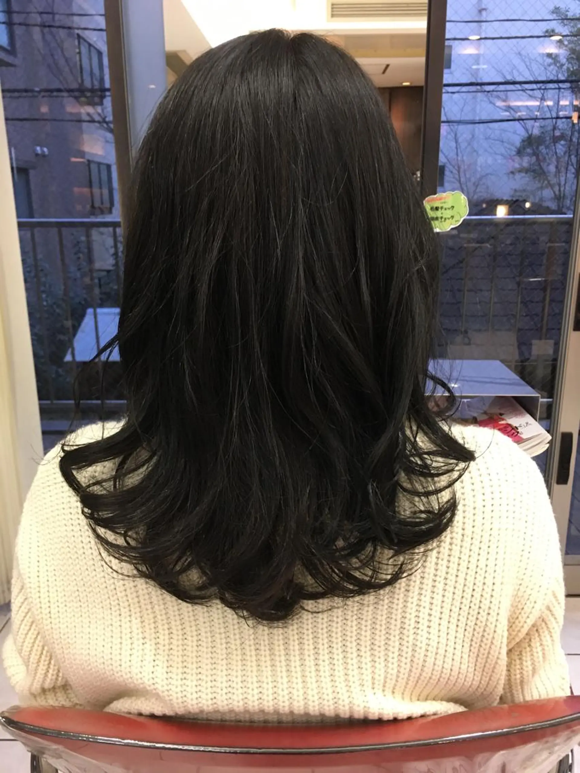 ロング カラー ネイビーカラー 佐川 友里のヘアスタイル