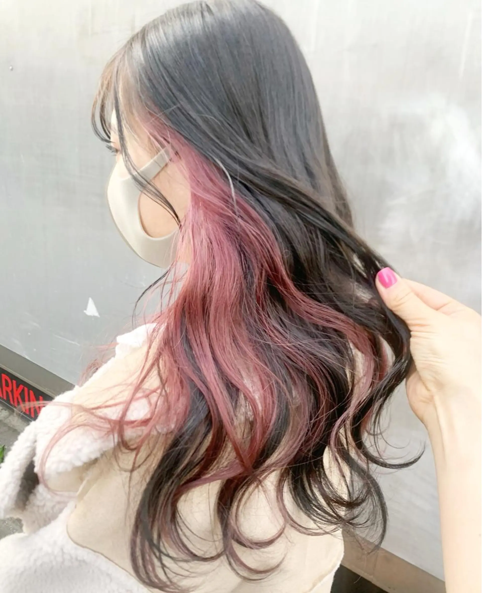 ロング カラー ヘアアレンジ ブリーチ ピンクカラー ヘアカラー ピンクカラー🩷 ヘアセットＮＯ.1のヘアスタイル