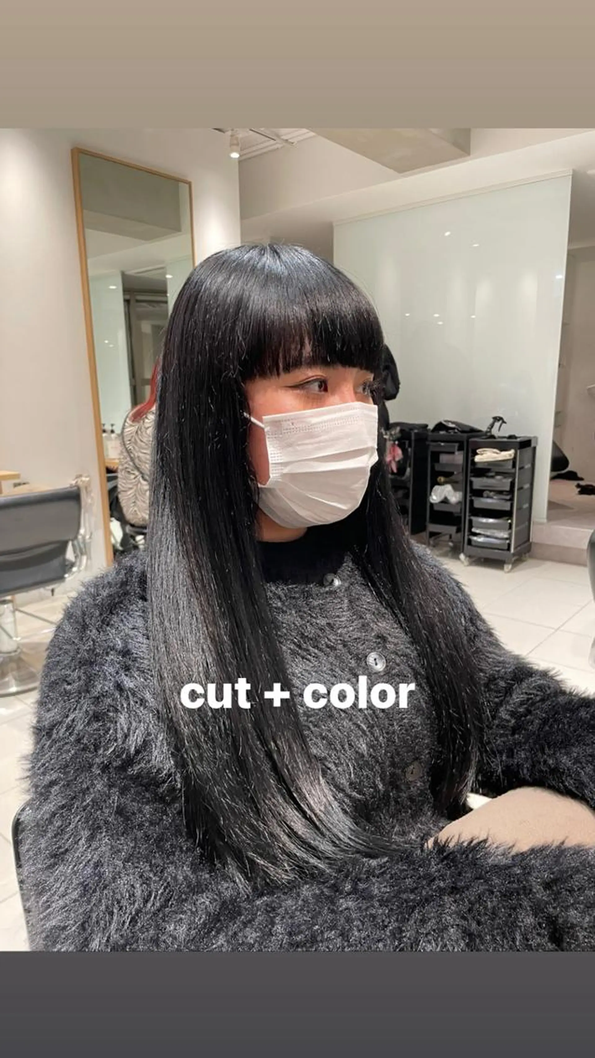 ロング カラー 黒髪 ワイドバング カット ヘアカラー トリートメント ヘッドスパ ヘアセット 寒色/ハイトーン🪽 レイヤー/mikoのヘアスタイル