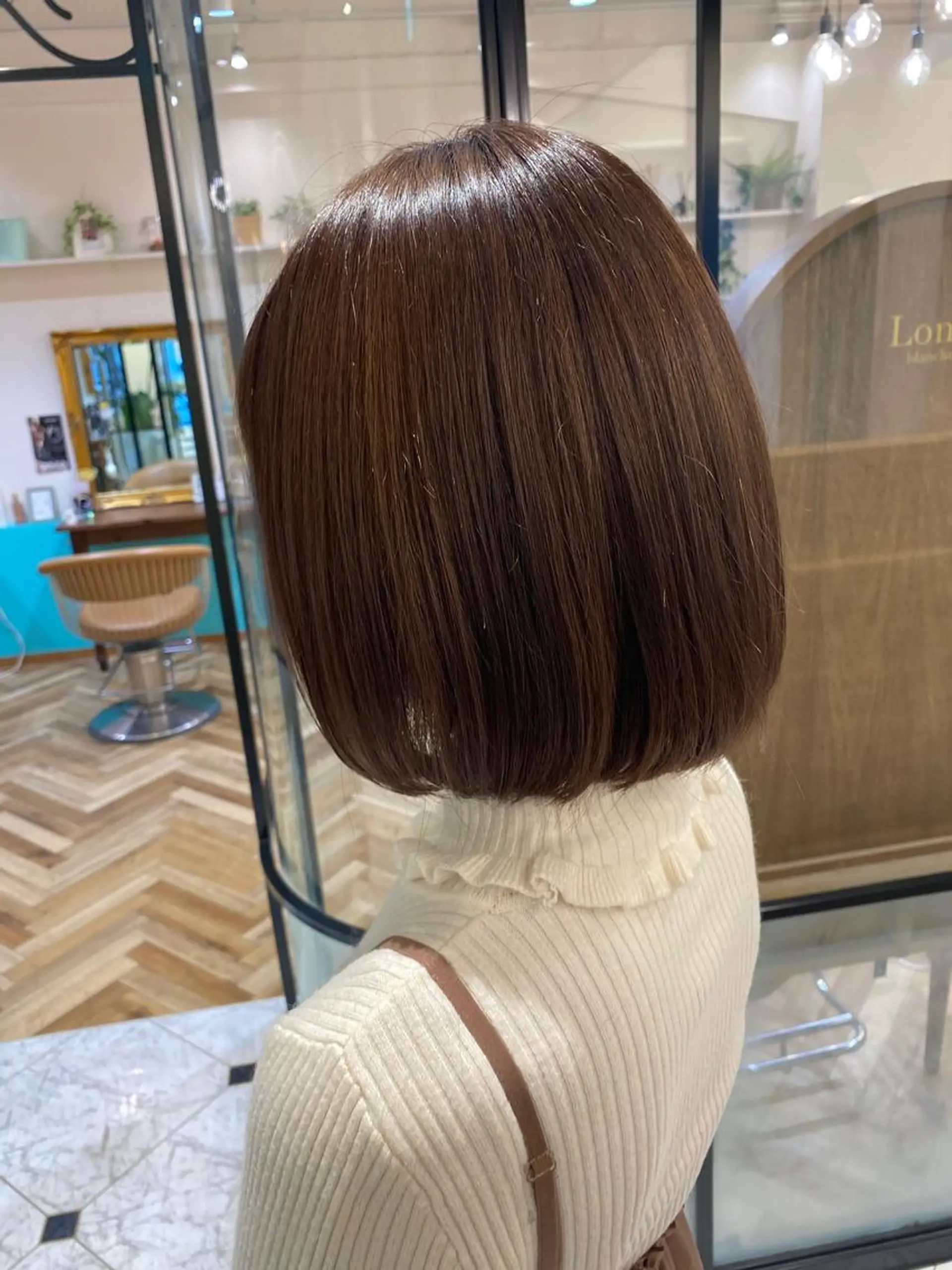 ミディアム ボブ韓国風レイヤー 髪質改善/畠中ケントのヘアスタイル