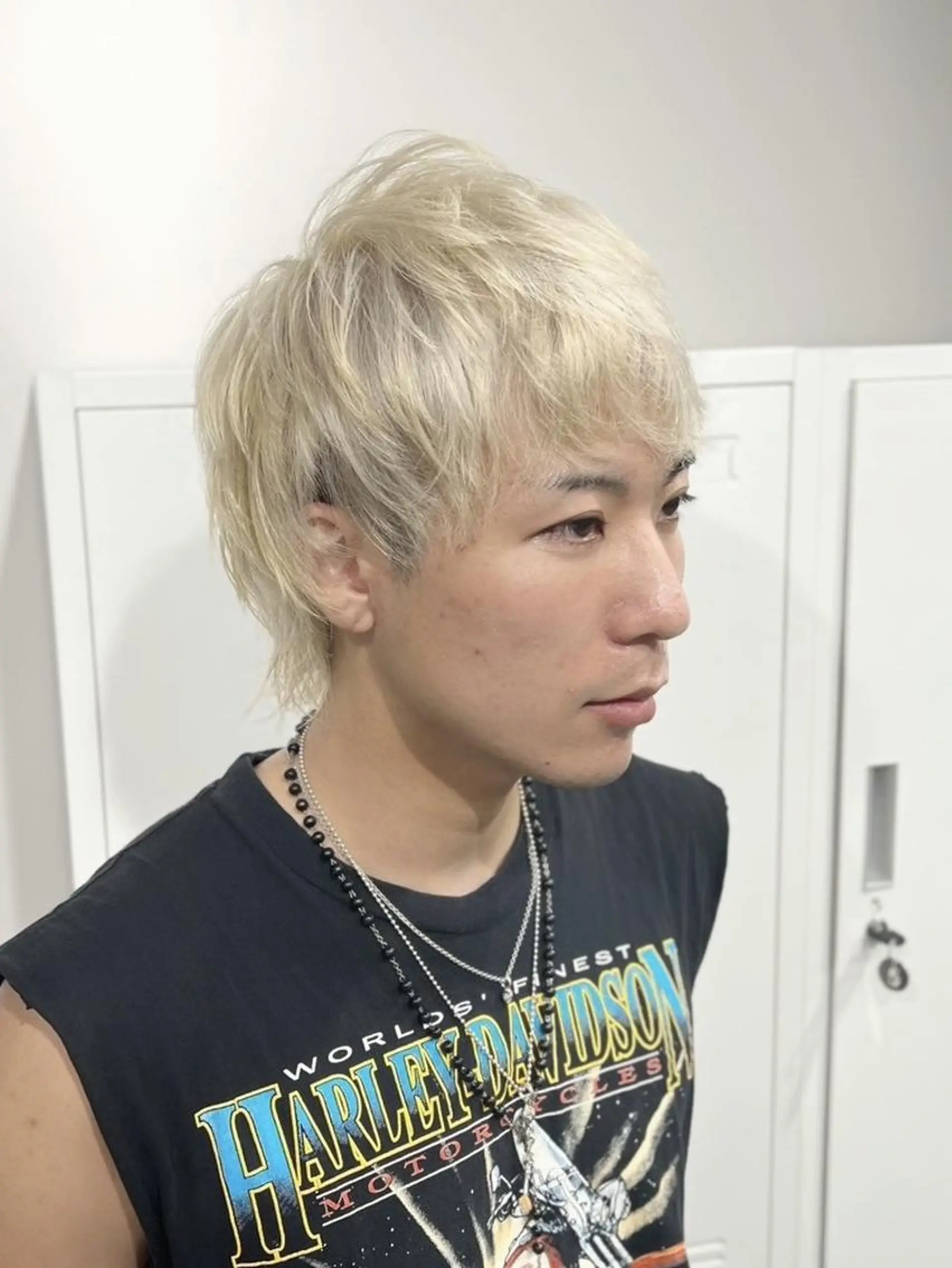 ミディアム カラー メンズ メンズブリーチ ブリーチ ダブルカラー カット ヘアカラー ✨【公式】 juhl.横浜✨のヘアスタイル