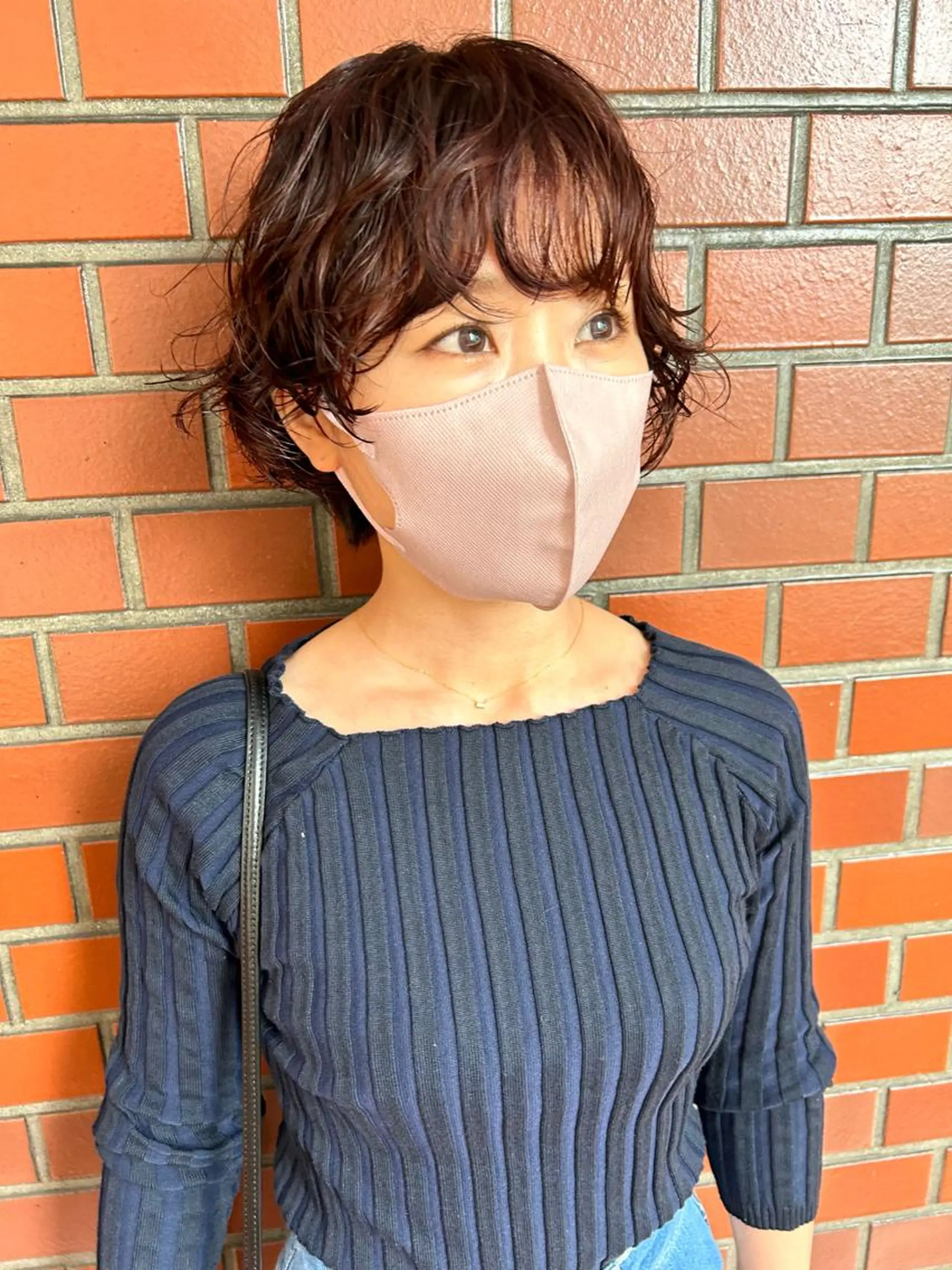 ショート カラー パーマ ブリーチ ケアブリーチ ダブルカラー ハイライトカラー イルミナカラー lab.by ioe中崎店所属・中北篤志 ショートボブのヘアスタイル