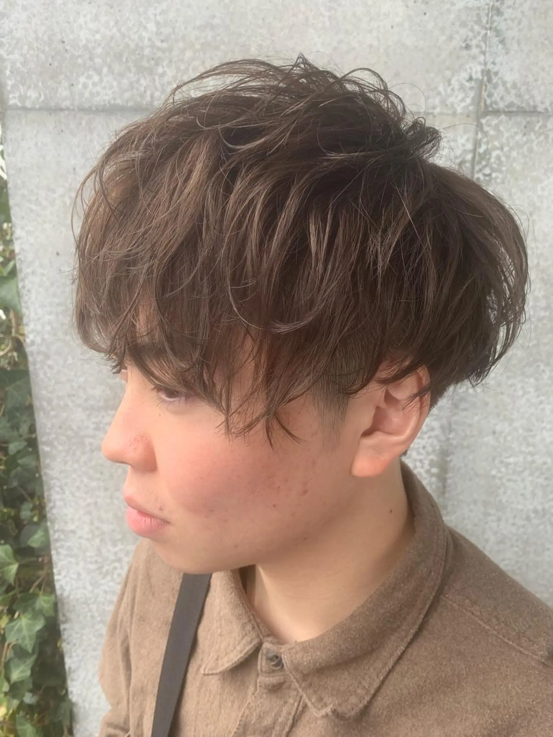 ショート カラー パーマ メンズ メンズパーマフェード シモジタカヒロのヘアスタイル