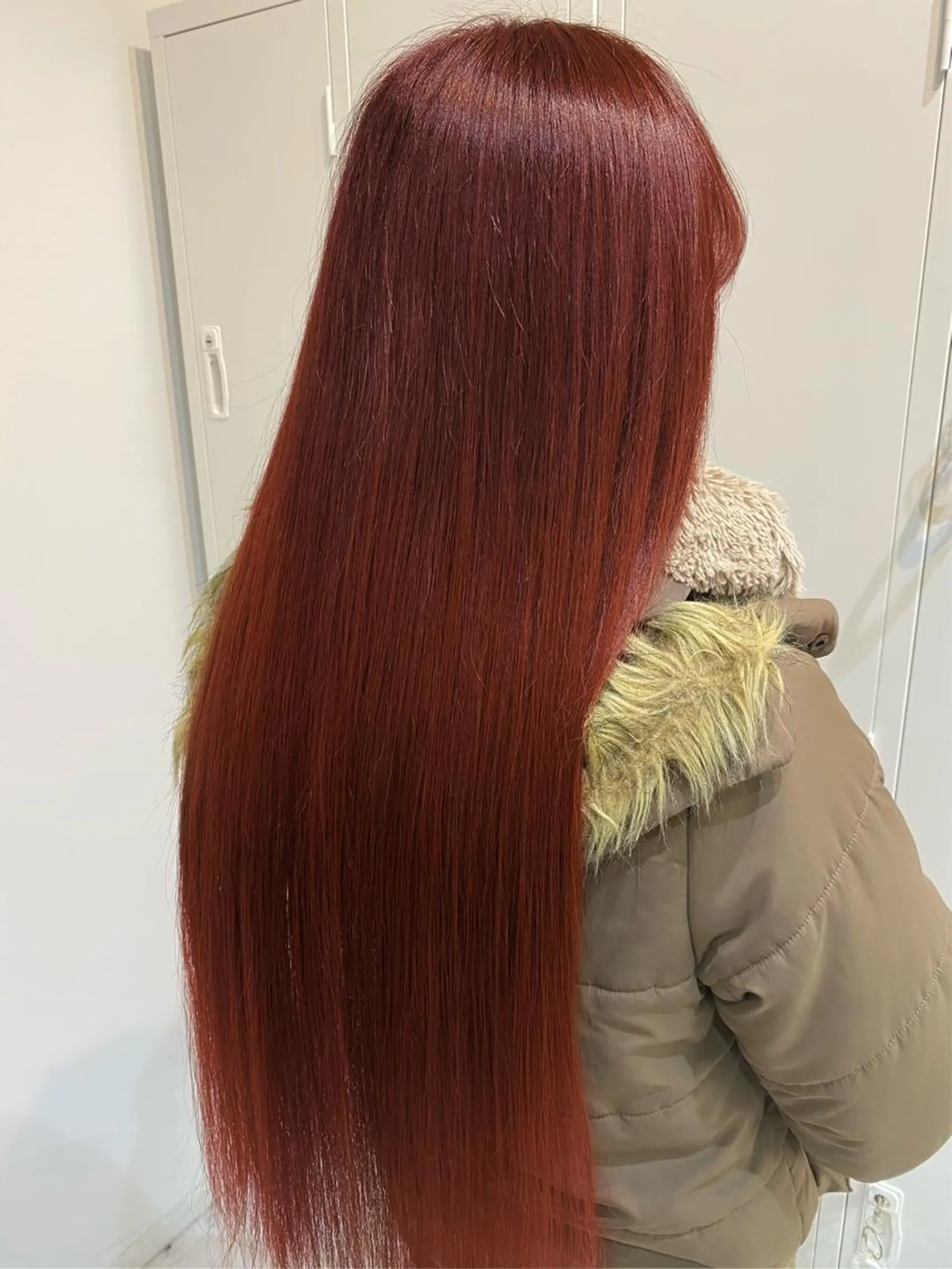 ロング カラー レッドカラー ヘアカラー 🎀暖色カラー🎀 おかだみほのヘアスタイル