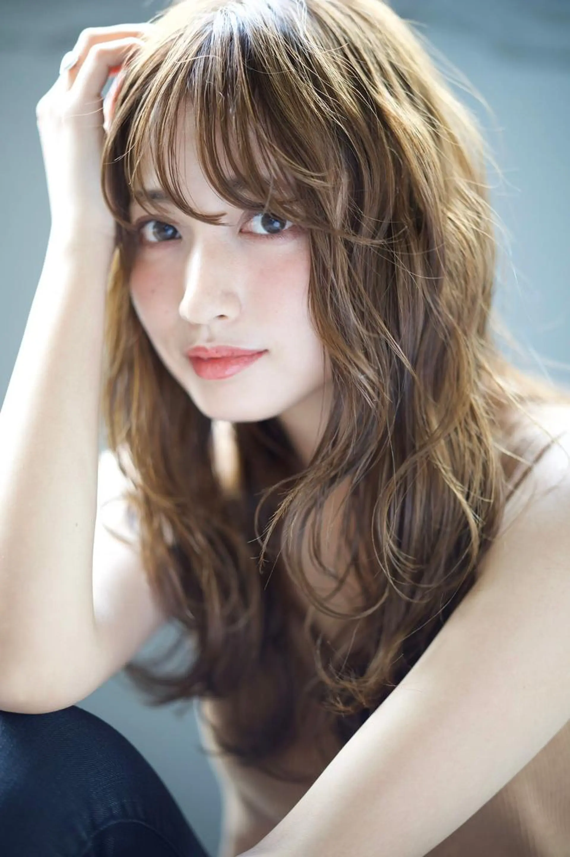 ミディアム カラー ヘアアレンジ ミディアムパーマ アクアカラー ダブルカラー グラデーションカラー ハイライトカラー 💈Chlom💈_ 公式_NewOpenのヘアスタイル