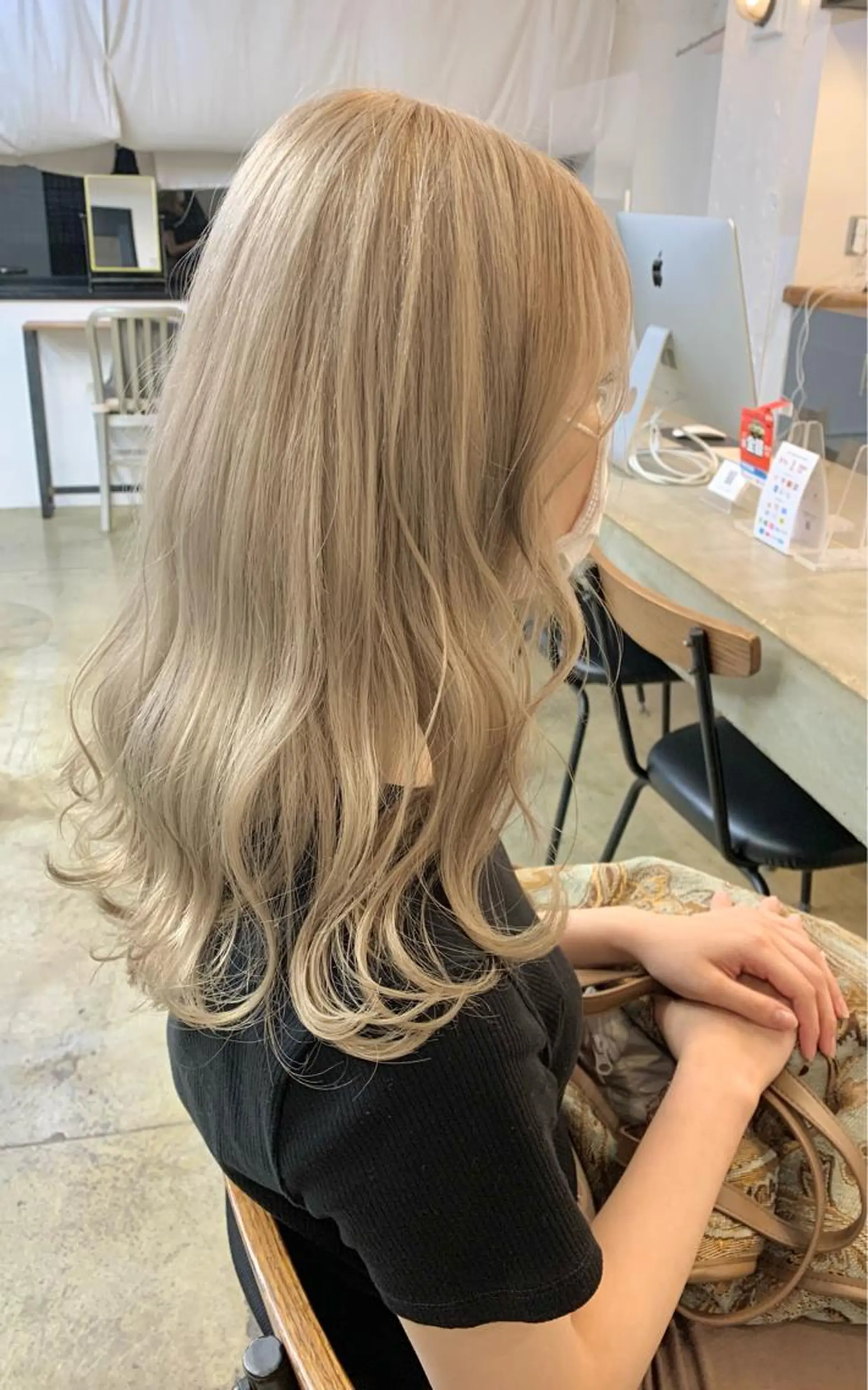 セミロング カラー ヘアアレンジ 🎀暖色カラー🎀 yurika♡のヘアスタイル