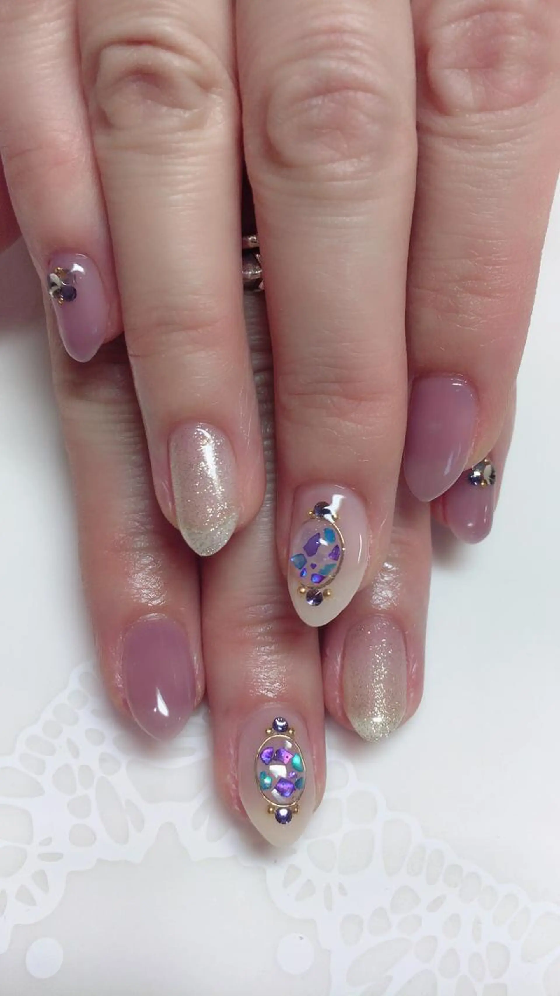 ネイル クリアネイル キラキラネイル ハンドネイル フジタ エリカのネイルデザイン