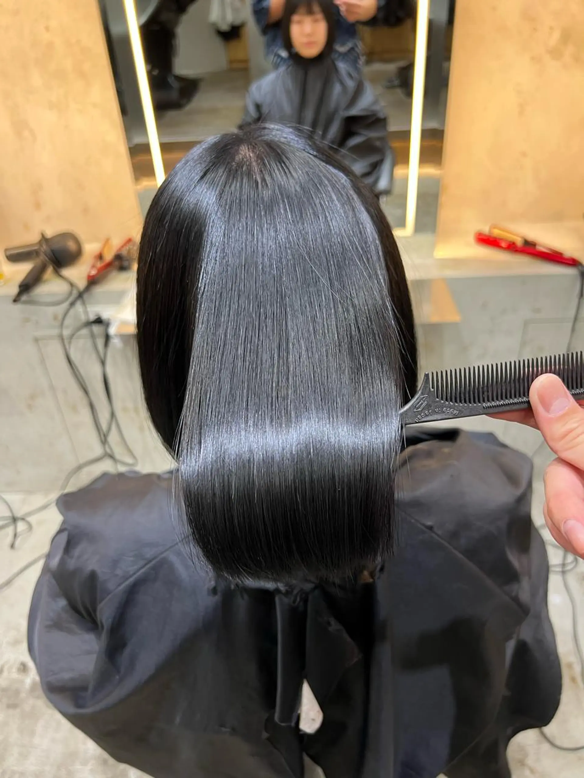 ショート パーマ ボブ 縮毛矯正 カット 縮毛矯正 トリートメント ヘアセット ボブ×縮毛矯正× 髪質改善/三ツ木一生のヘアスタイル