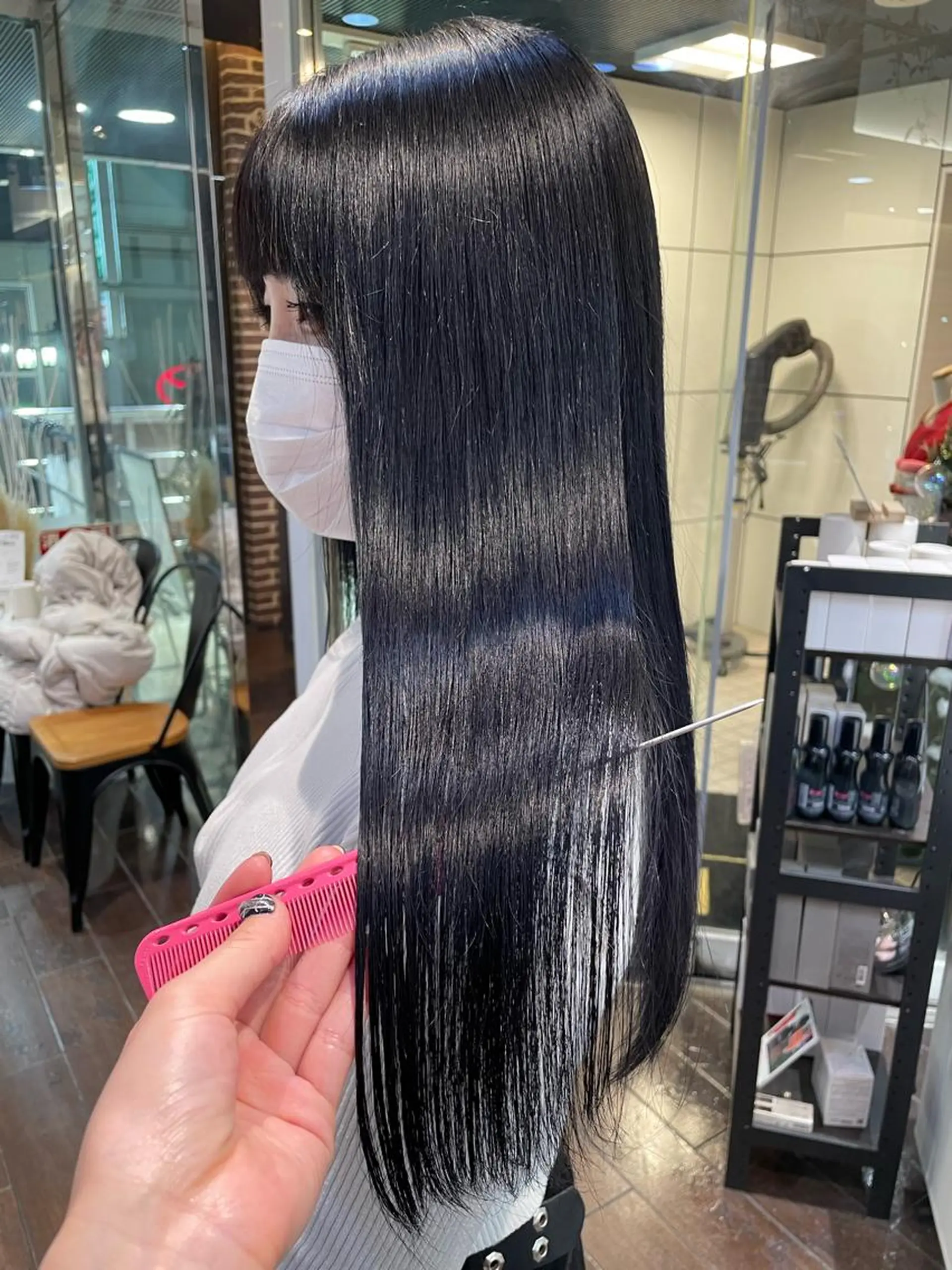 ロング カラー aya/小顔レイヤー /柔らかカラーのヘアスタイル