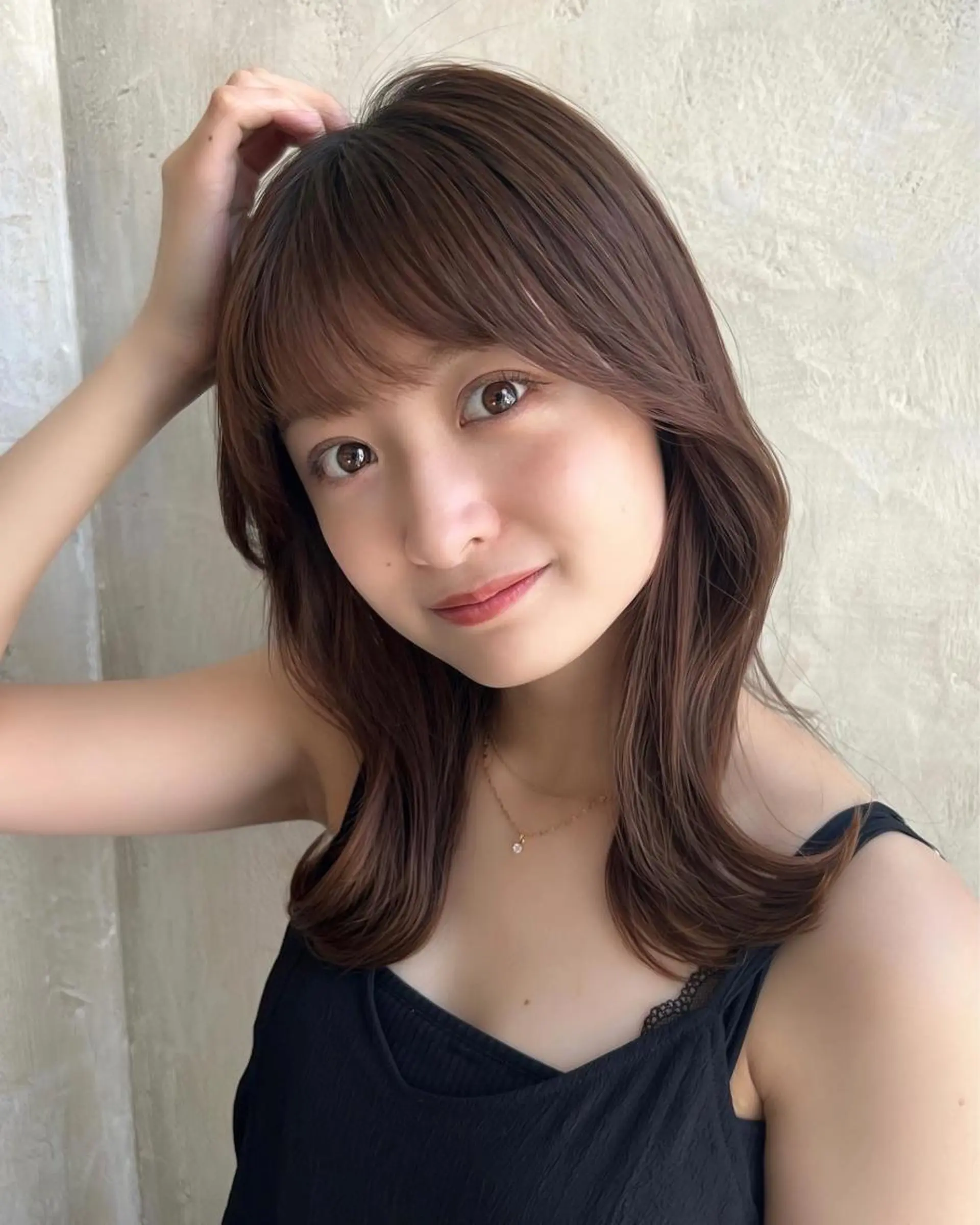 セミロング くびれヘア 髪質改善 縮毛矯正 カット ヘアカラー トリートメント 🧡くびれヘア/前髪 顔周り🧡久原結衣のヘアスタイル