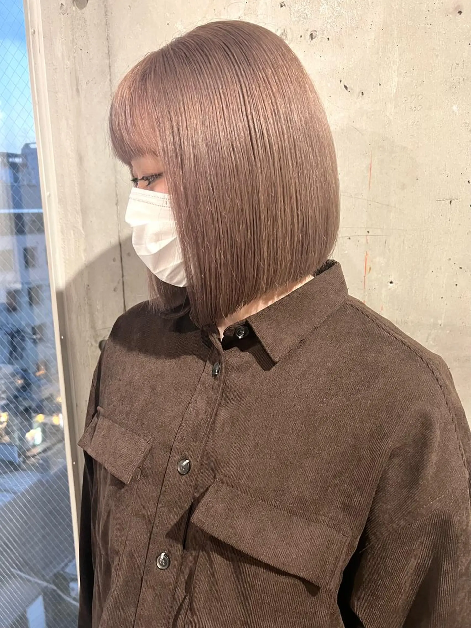 ショート カラー バレイヤージュ ベージュカラー ブリーチ ケアブリーチ ハイライトカラー ヘアカラー トリートメント lani 天神大名/ブリーチのヘアスタイル