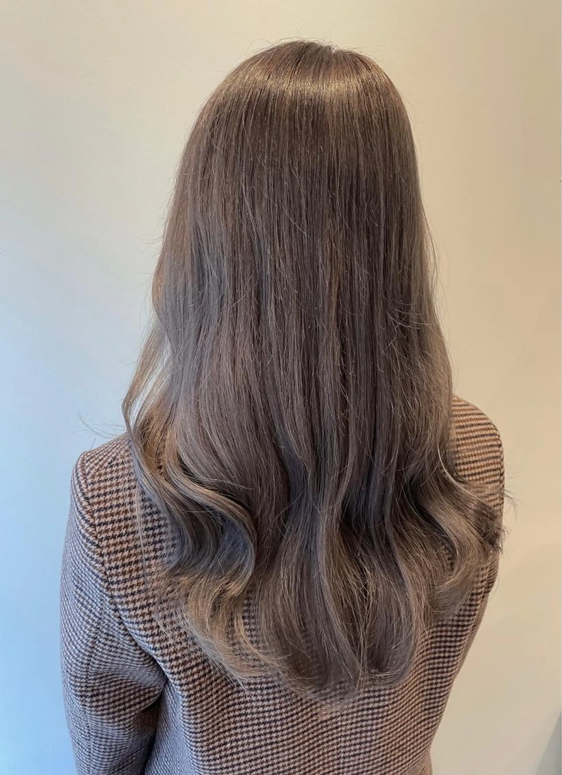 ロング カラー グレージュ カット ヘアカラー トリートメント mizuki  韓国 ヘア/髪質改善のヘアスタイル