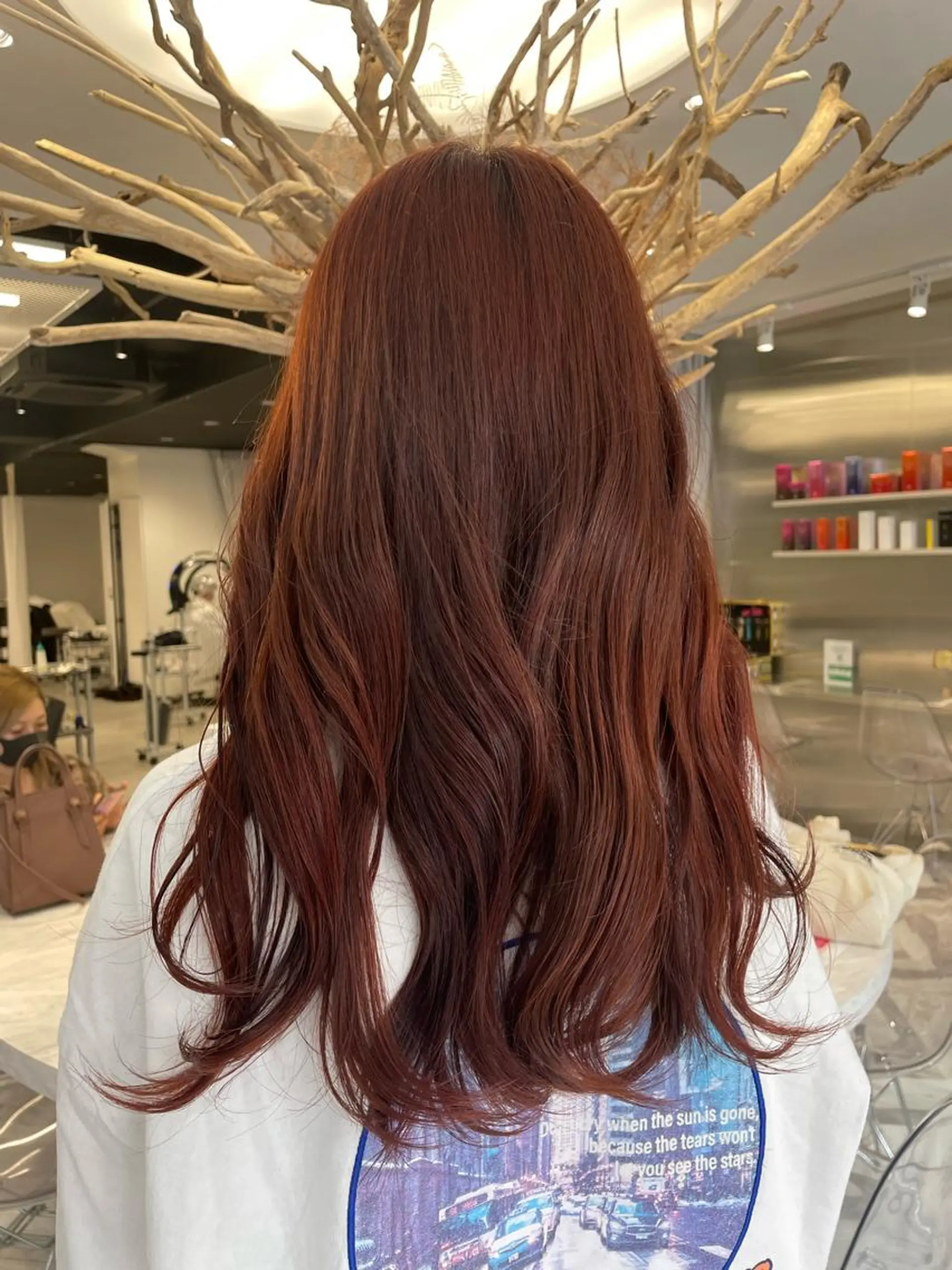 ロング カラー オレンジ ヘアカラー 🧁はるひ/ ZEST八王子🟡のヘアスタイル