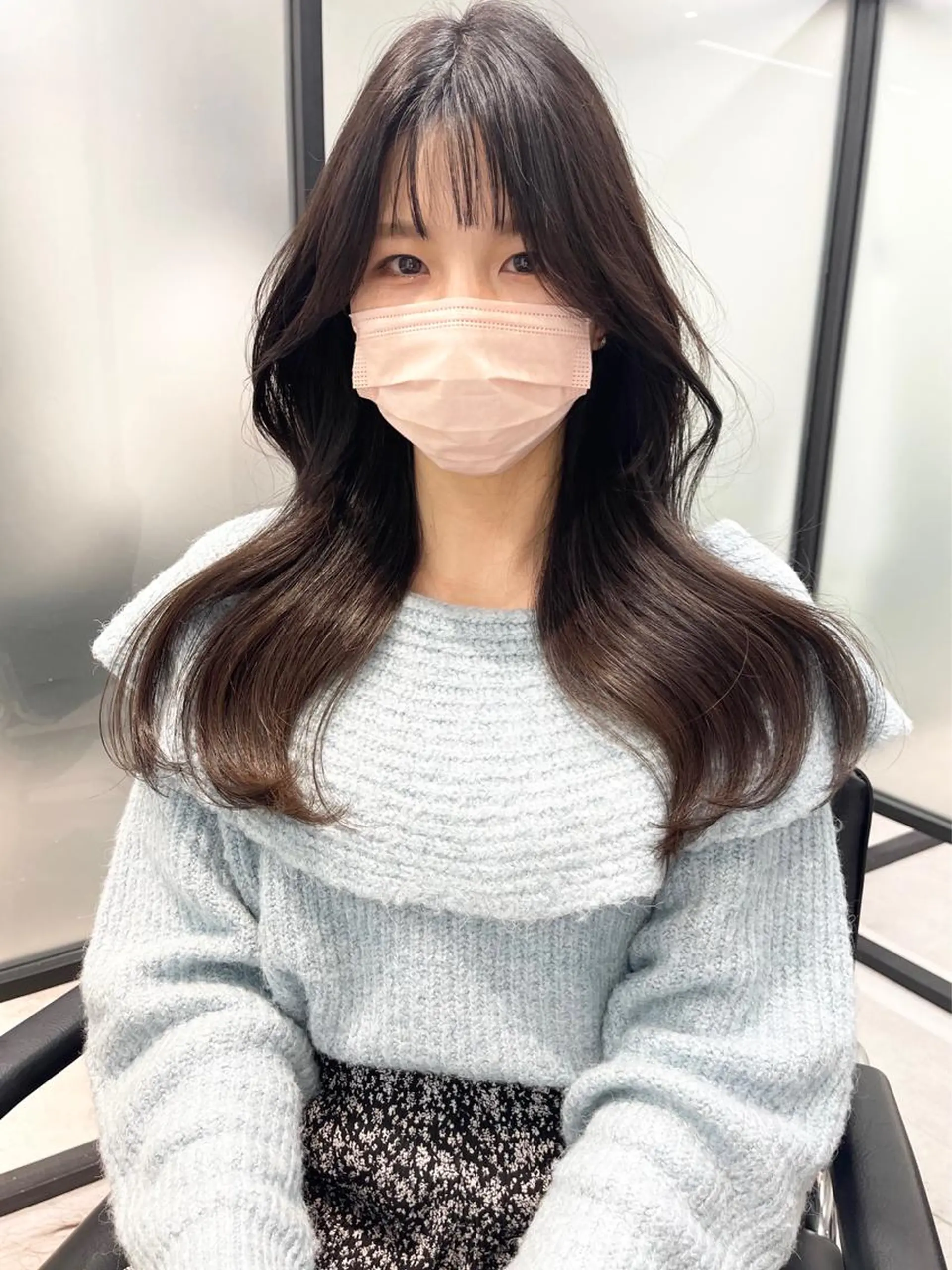 ロング カット ヘアカラー トリートメント 韓国レイヤーカット 髪質改善▫️水野有真のヘアスタイル