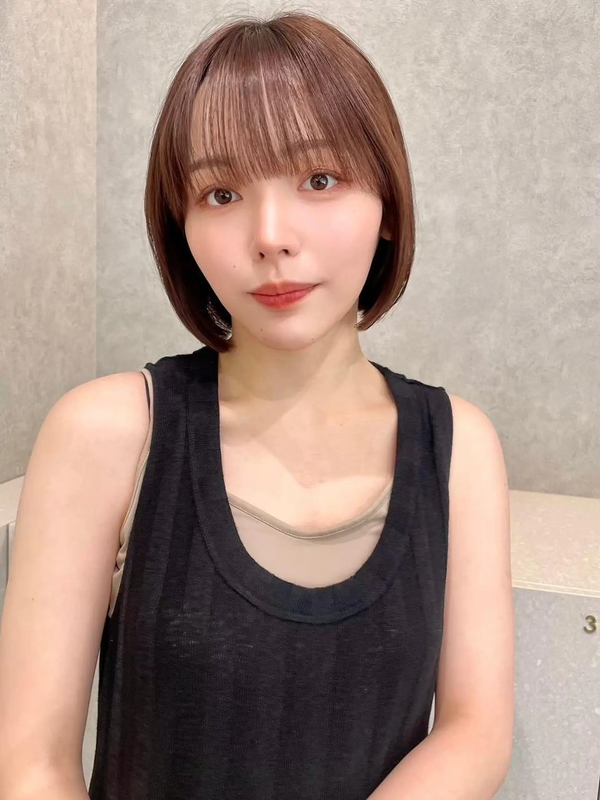 ミディアム ボブ カット 🫧透明感・透け感 color/RYUのヘアスタイル