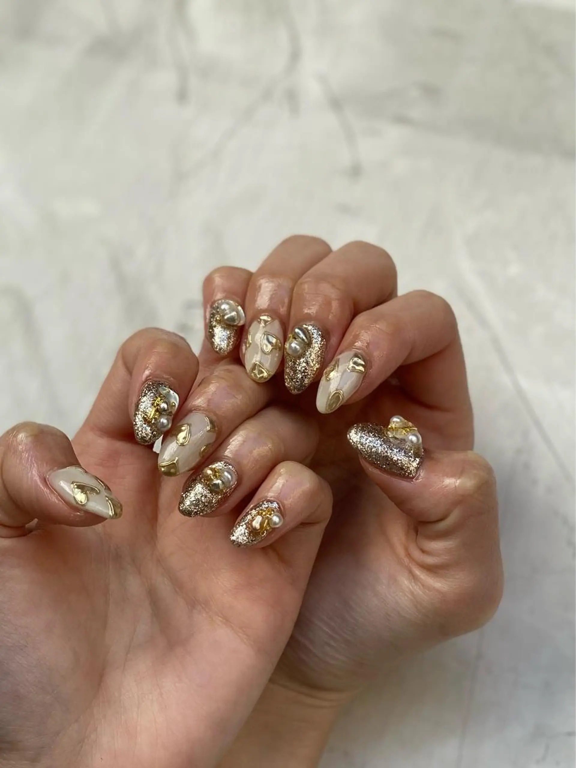 ネイル ハート ハンドネイル momoka shibuyaのネイルデザイン