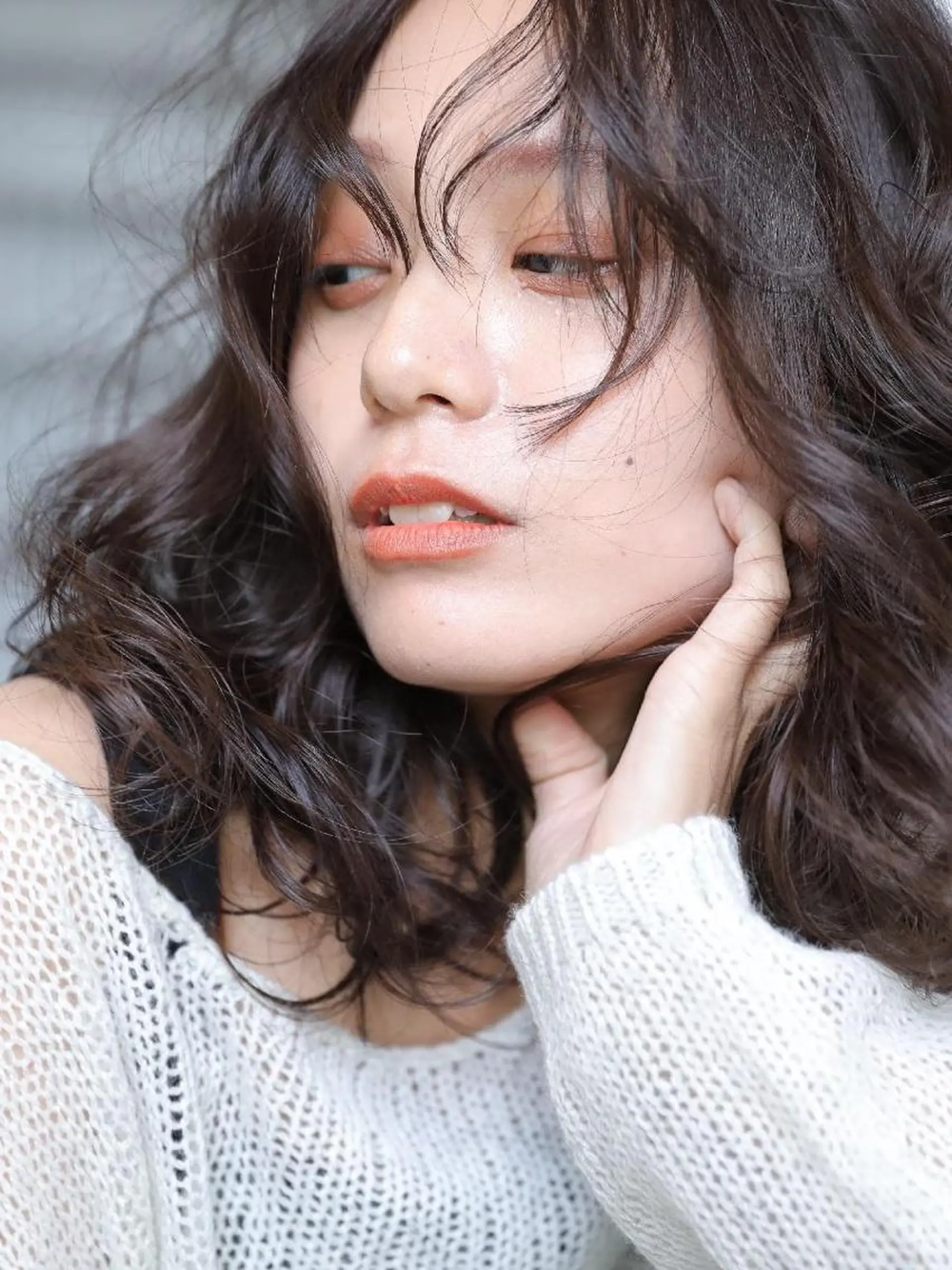 セミロング パーマ 畑中 さとこのヘアスタイル