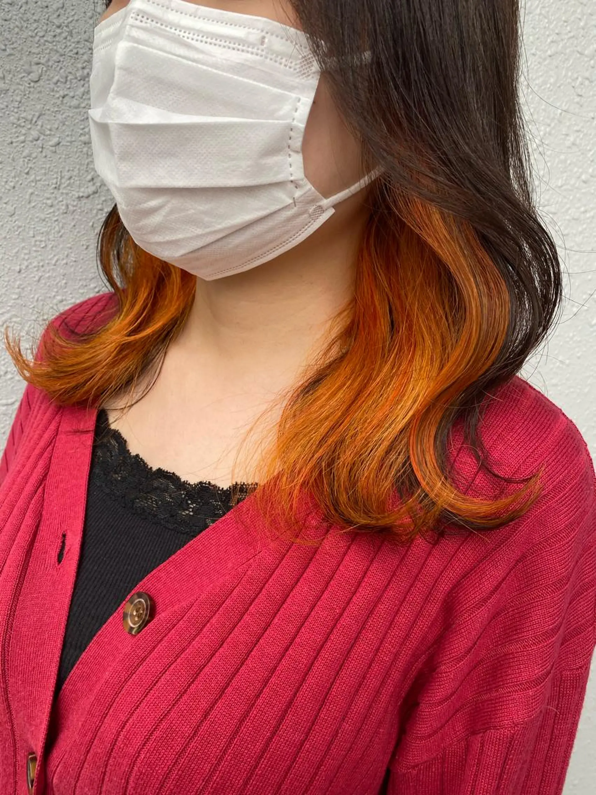 セミロング カラー ブリーチ デザインカラー 後藤紗英/髪質改善 /オリーブベージュのヘアスタイル