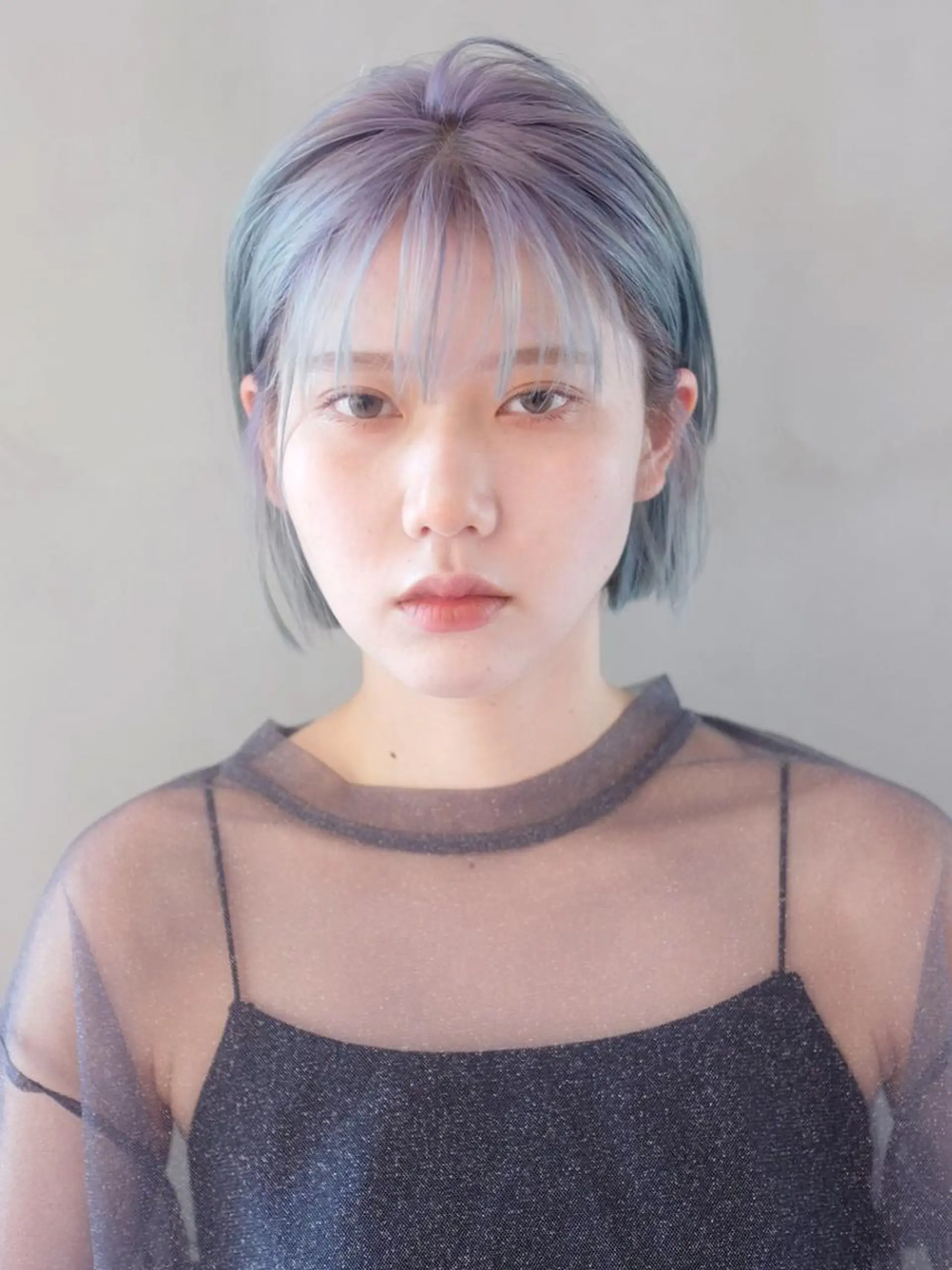 カラー ミディアム ラベンダーカラー ボブ カット ヘアカラー トリートメント ITbyALBUM 藤沢店のヘアスタイル