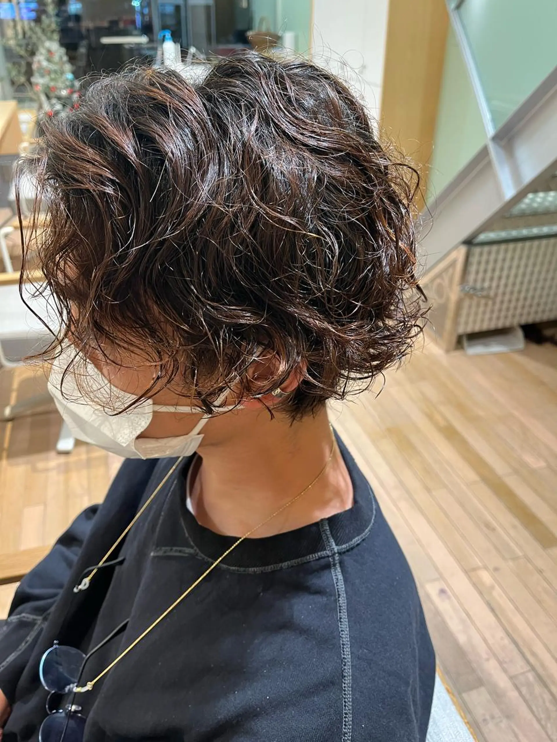 メンズ マッシュウルフ マッシュ メンズパーマ メンズウルフカット ウルフカット 村松 萌のヘアスタイル