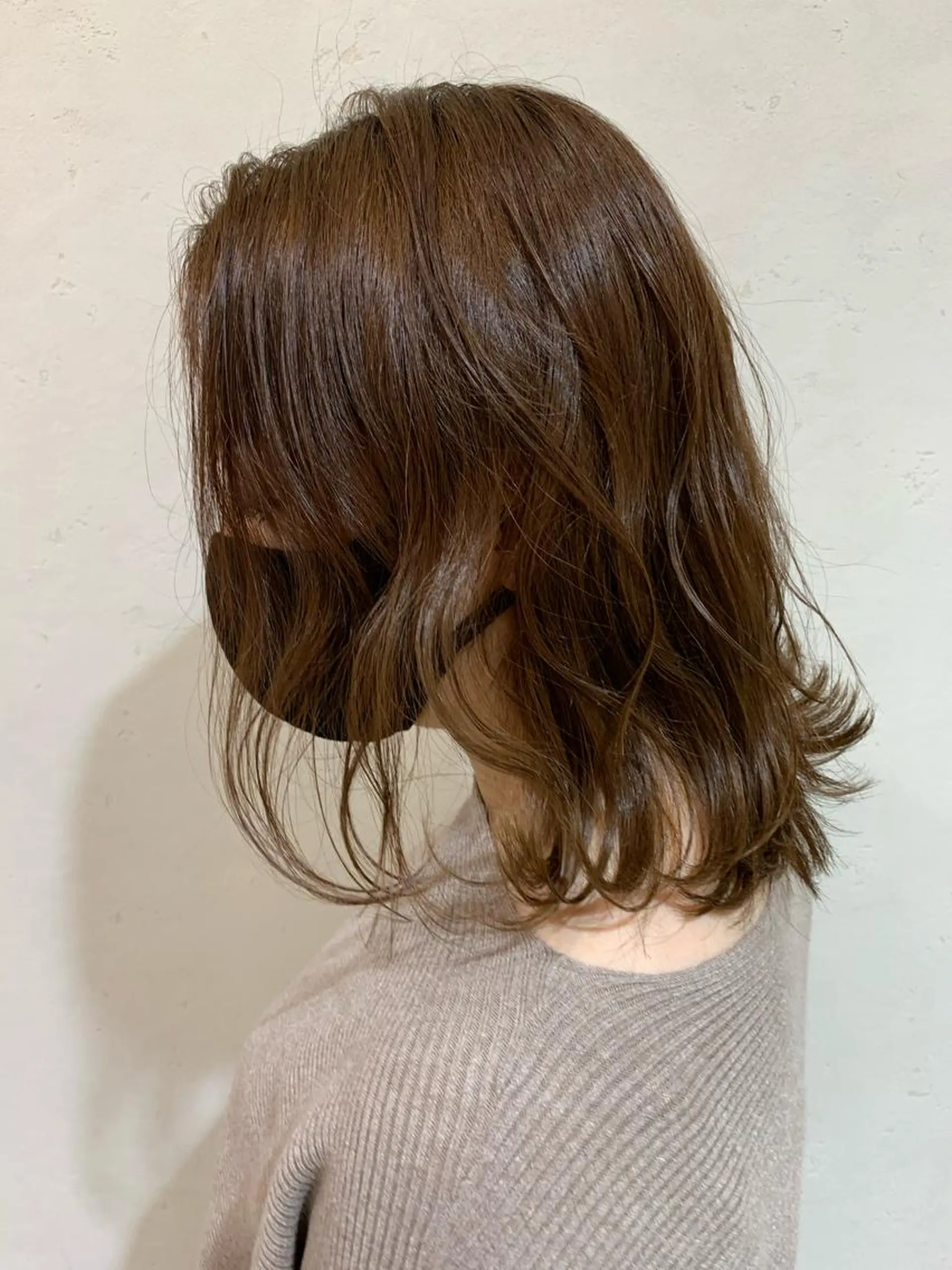 ミディアム カット ヘアカラー トリートメント ヘッドスパ 西新/siohair 似合わせ/石尾刻矢のヘアスタイル
