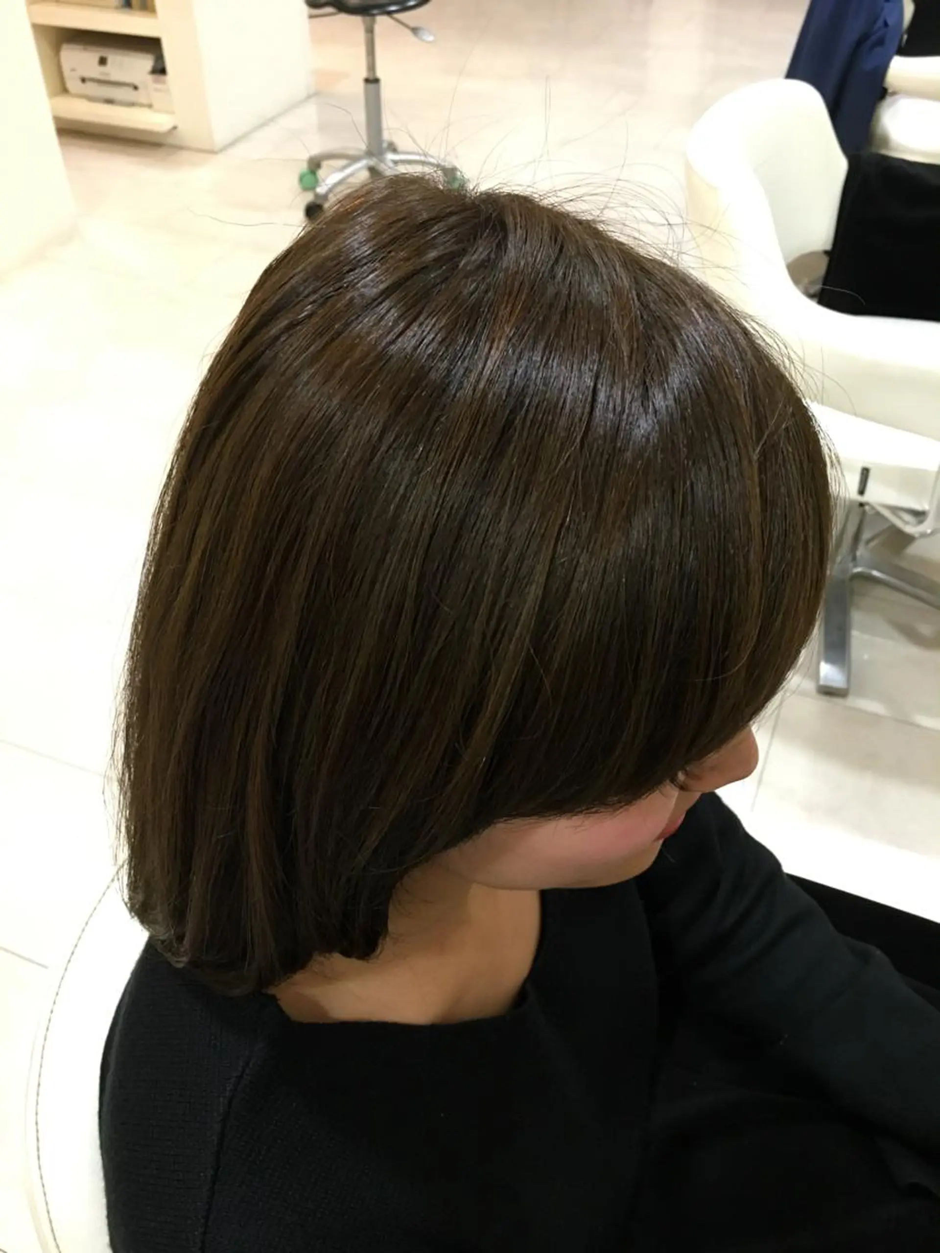 セミロング カラー ハイライトカラー ネイビーカラー ハイライト 本間 隼人のヘアスタイル