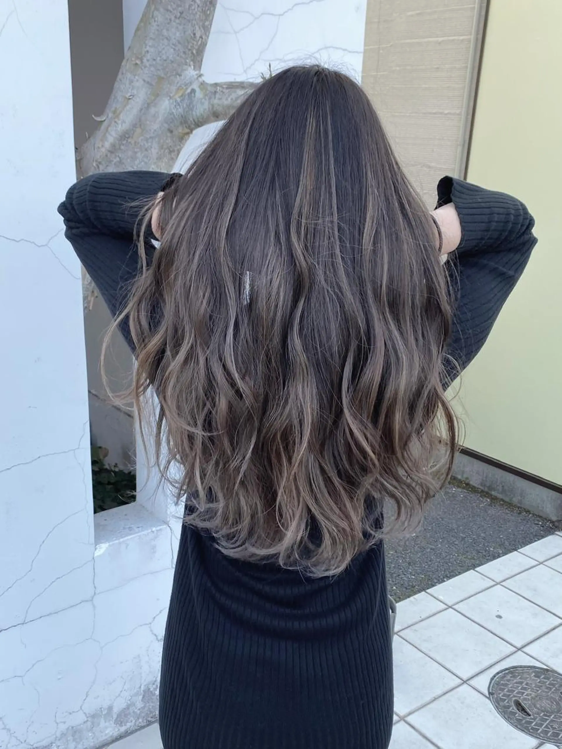 ロング ヘアカラー トリートメント 具志 正太のヘアスタイル