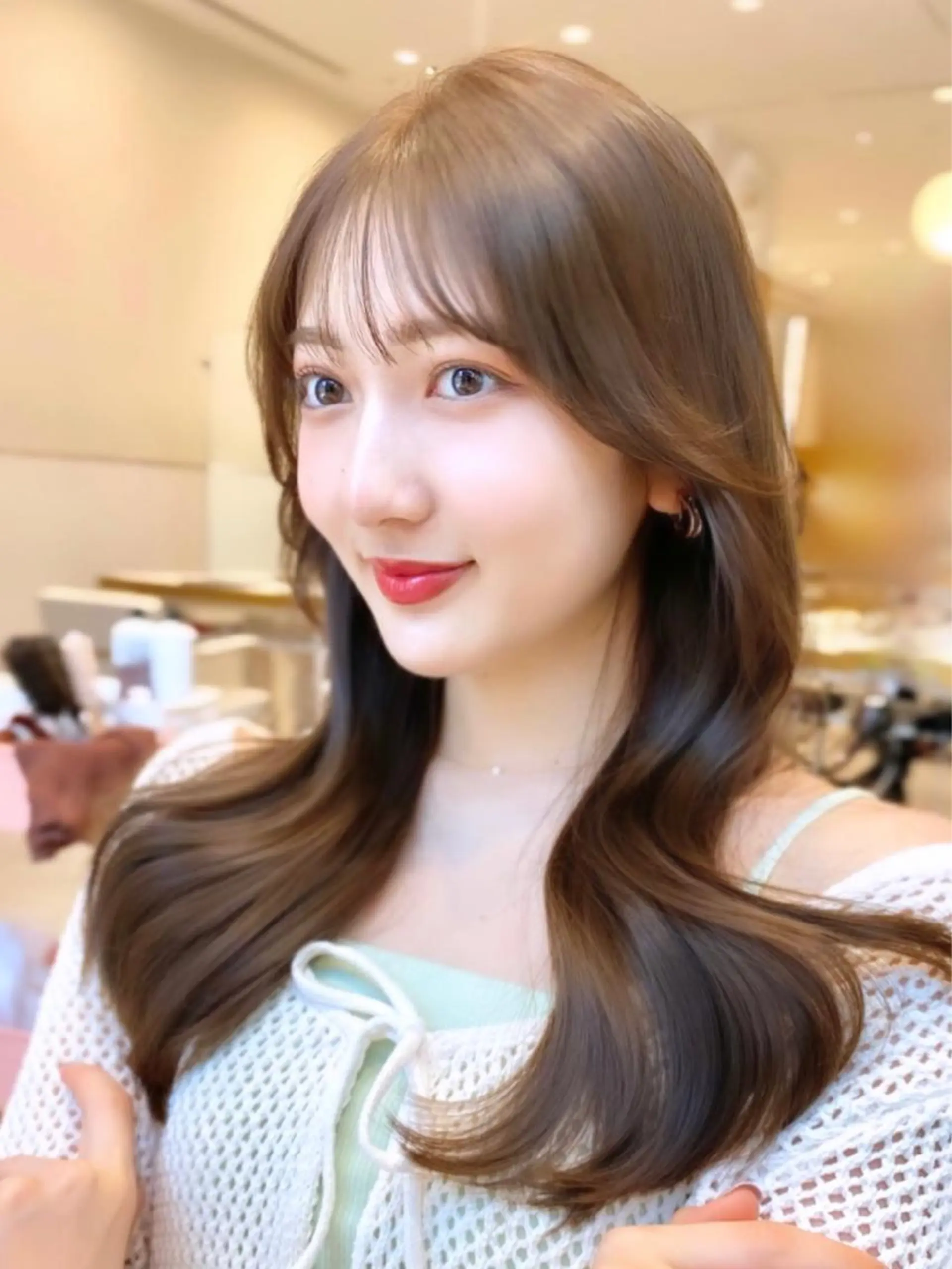 セミロング カット ヘアカラー トリートメント 韓国くびれレイヤー 🇰🇷はづきのヘアスタイル