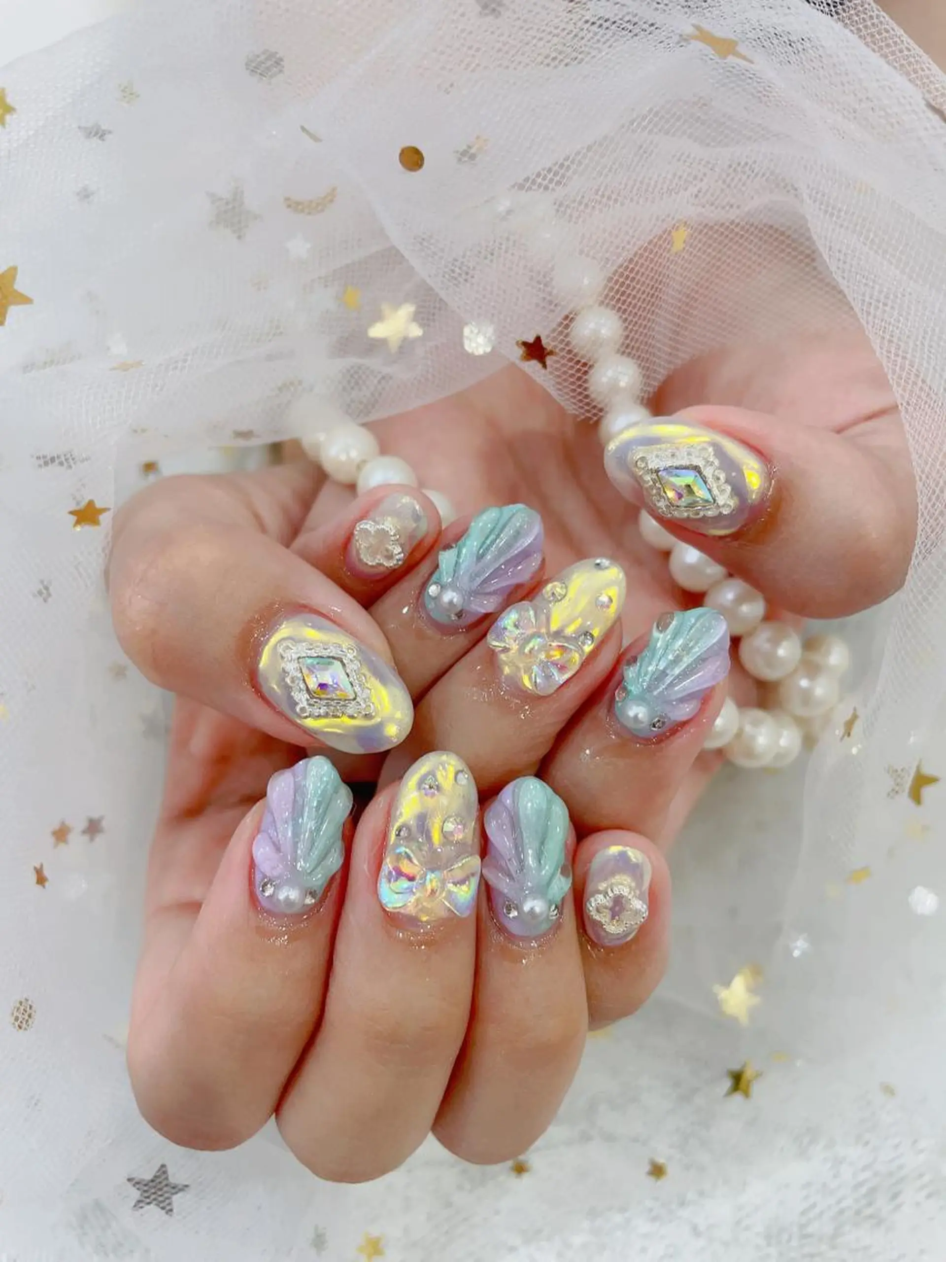 ミディアム ネイル cho nailのネイルデザイン