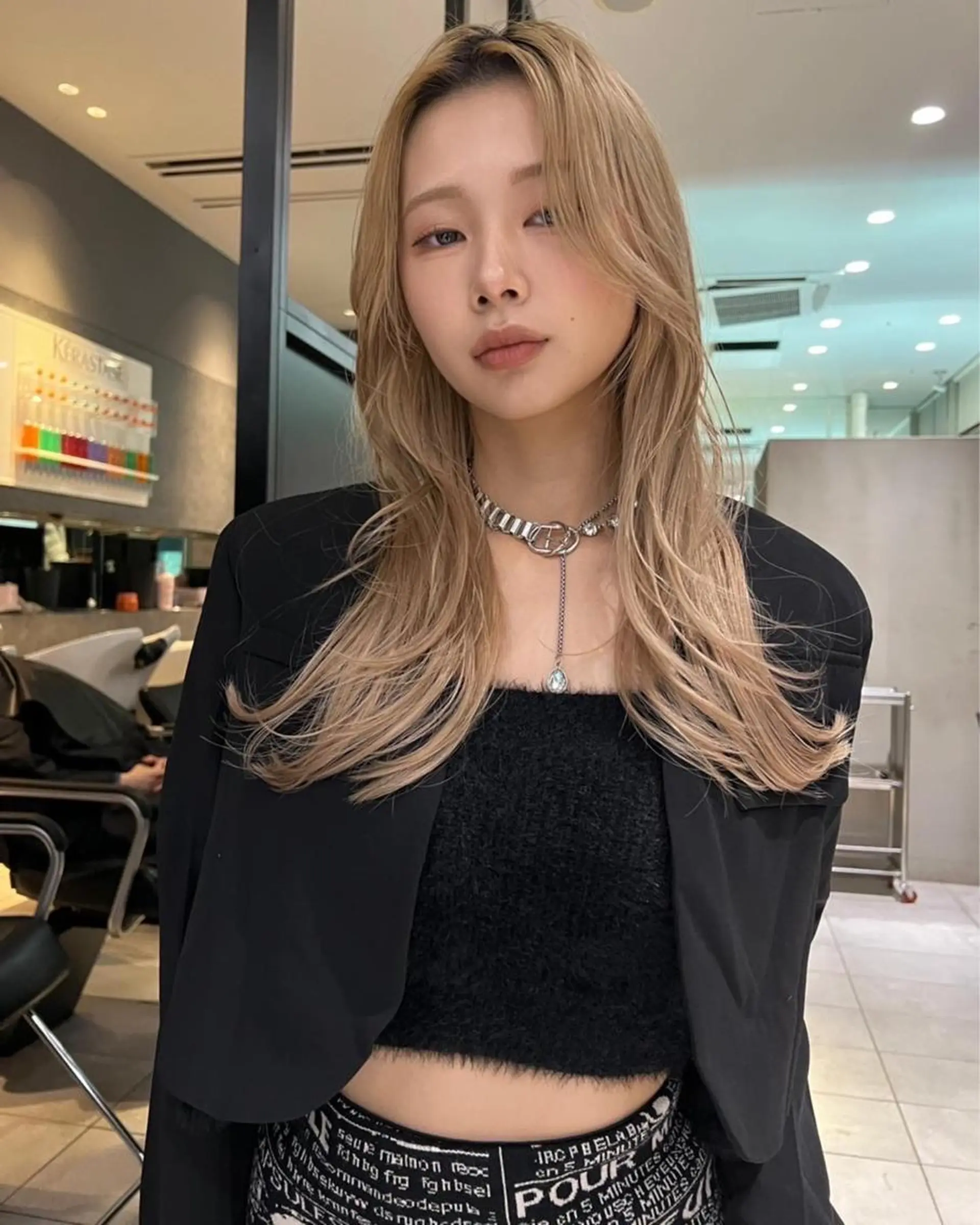 ロング 銀座/韓国/ワンホン 🤍艶髪🖤nahoのヘアスタイル