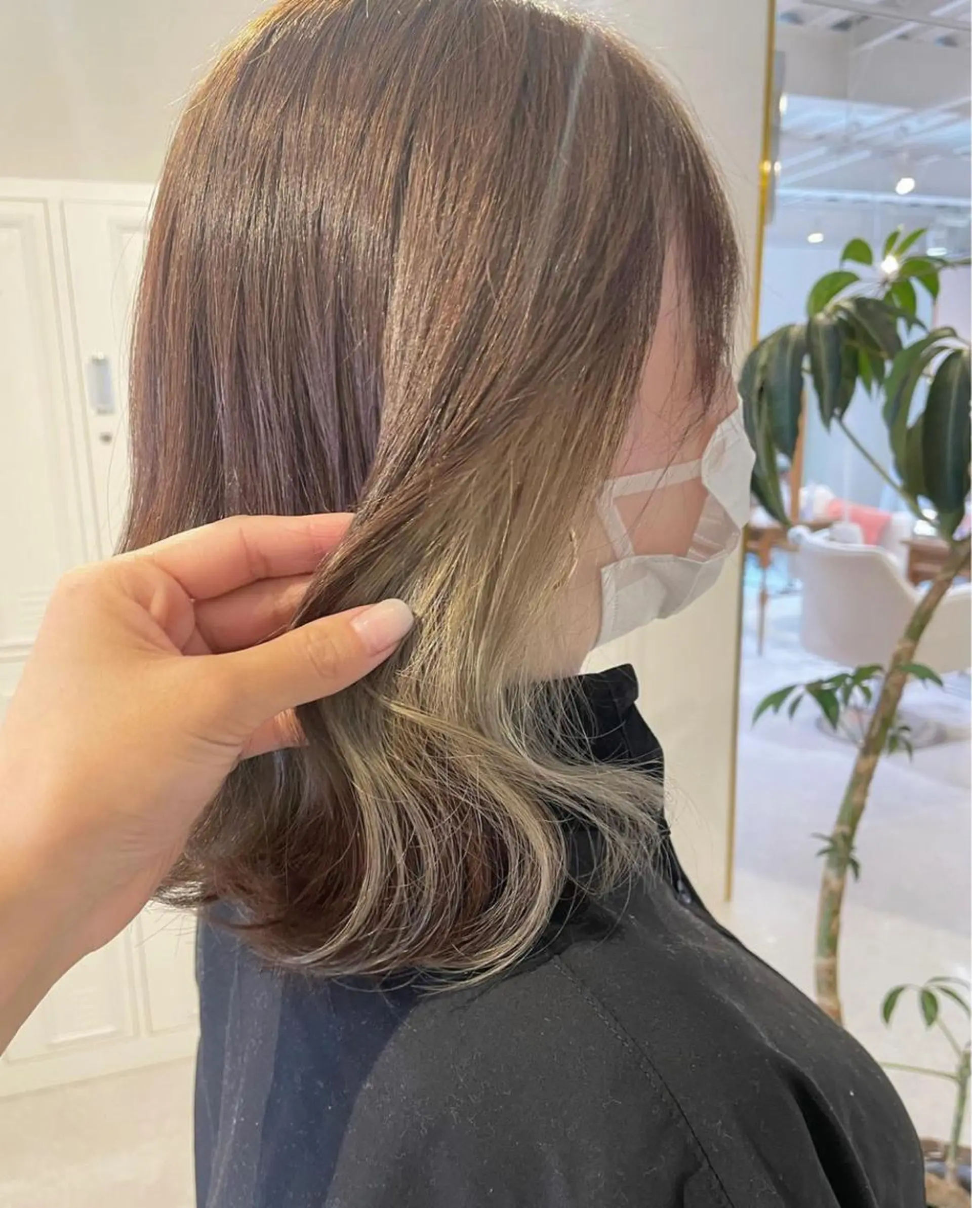 ミディアム 切りっぱなしボブ ボブ カット 和田 真依のヘアスタイル