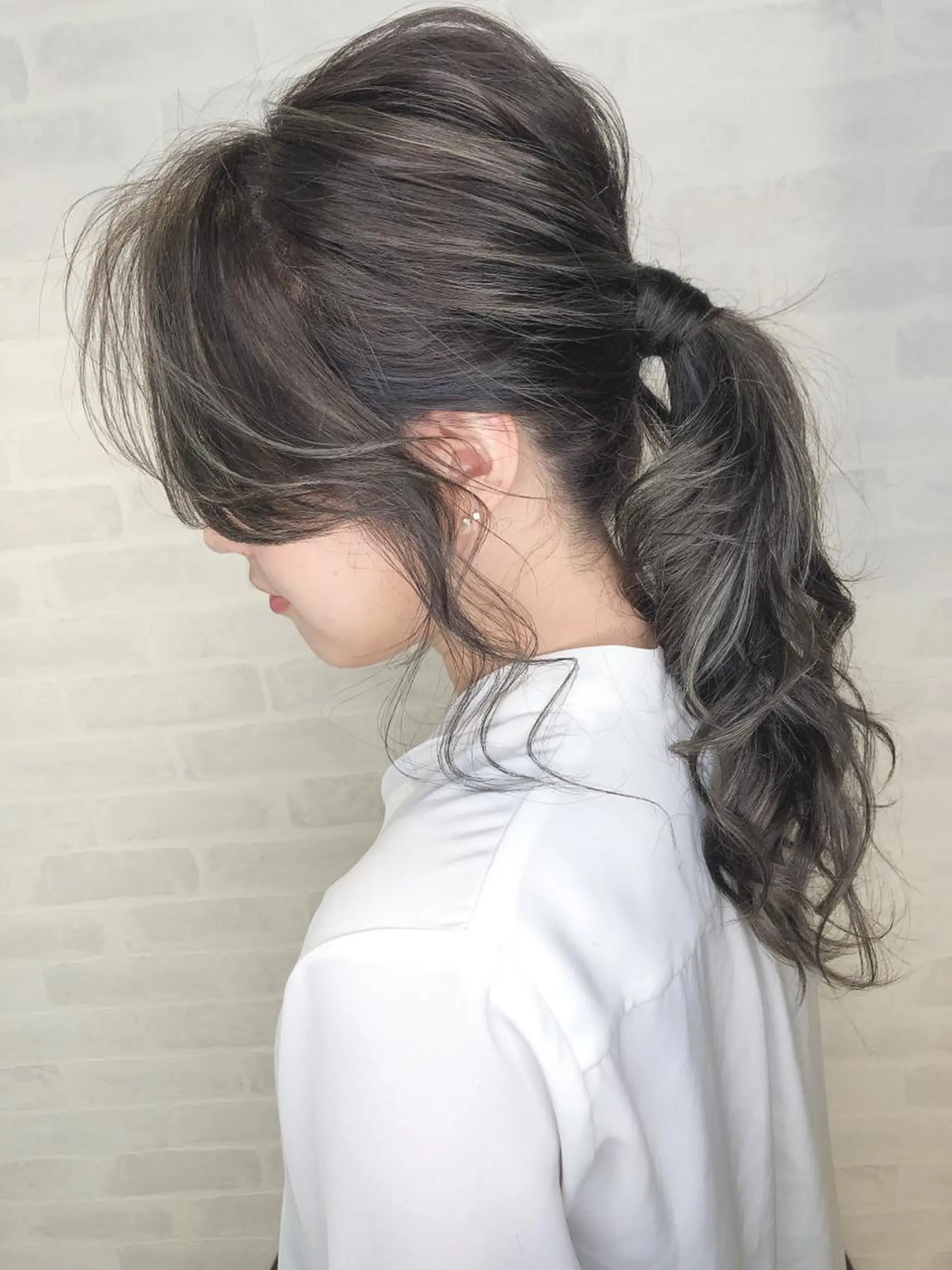 セミロング カラー 北川 大輔のヘアスタイル