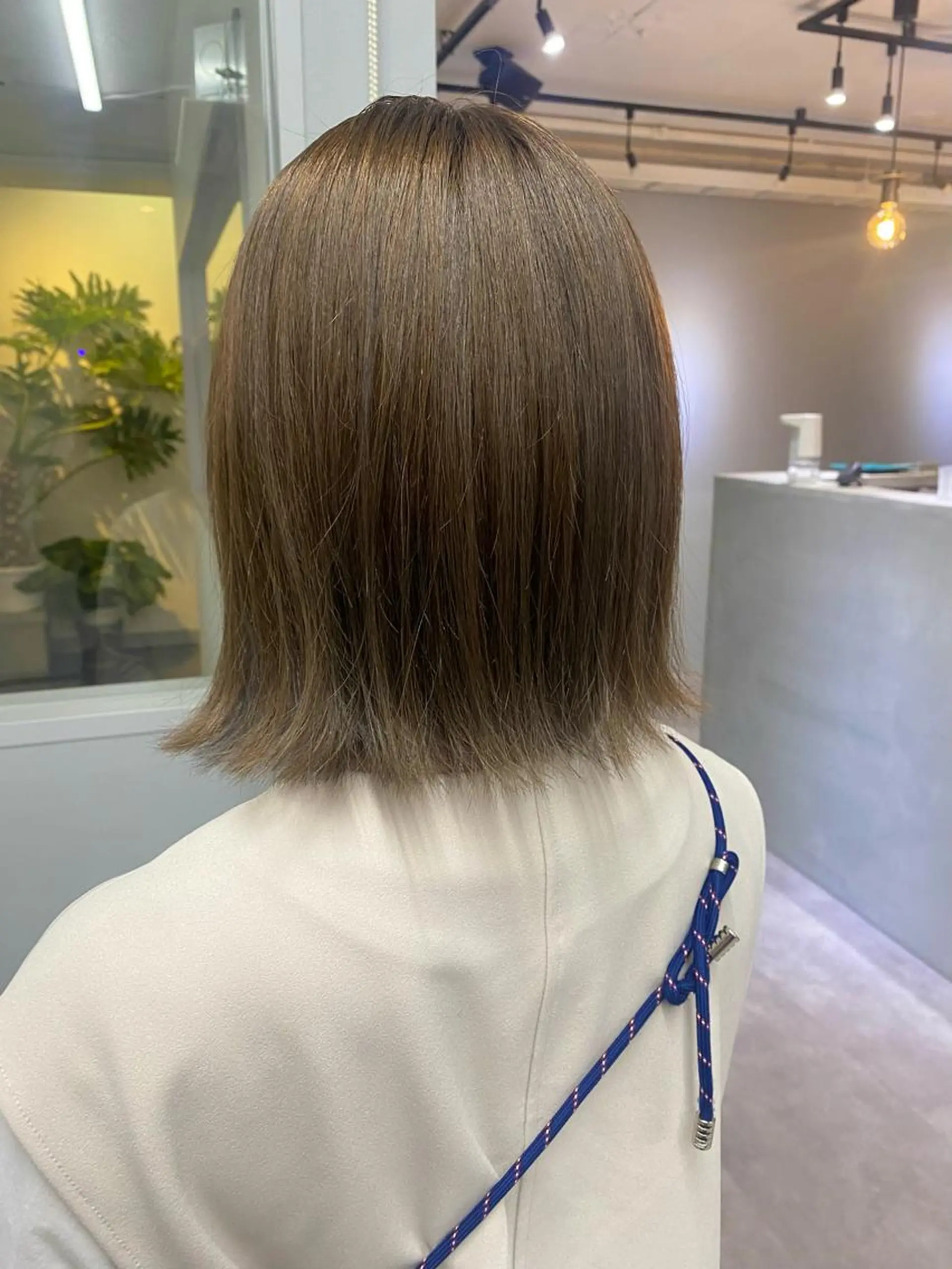 ミディアム カラー 切りっぱなしボブ ベージュカラー ボブ きよはらちさき🍑 柔らかカラー🌱🫧のヘアスタイル