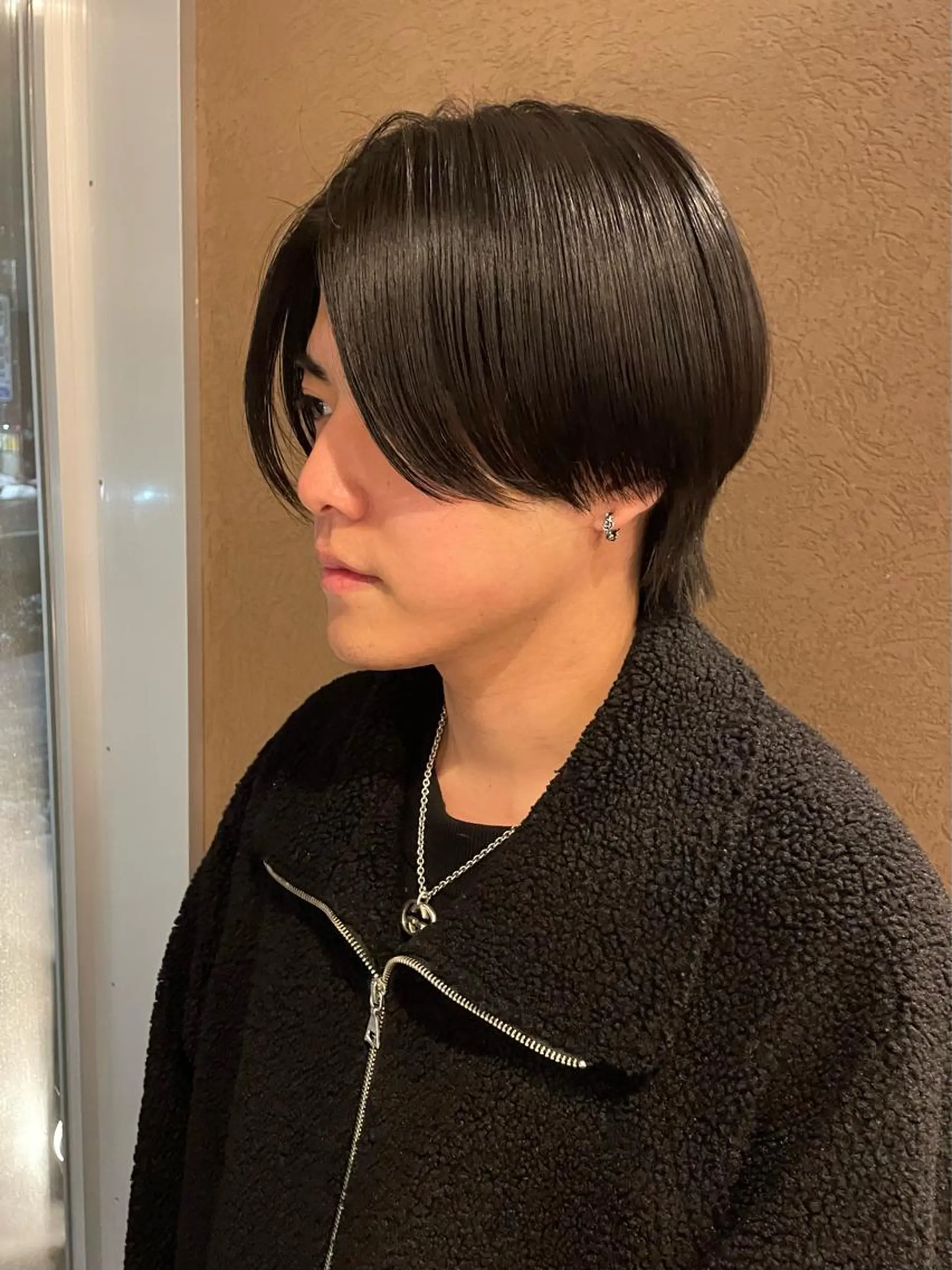 ショート ヘアアレンジ メンズ センターパート 坂尻 嘉珠也のヘアスタイル