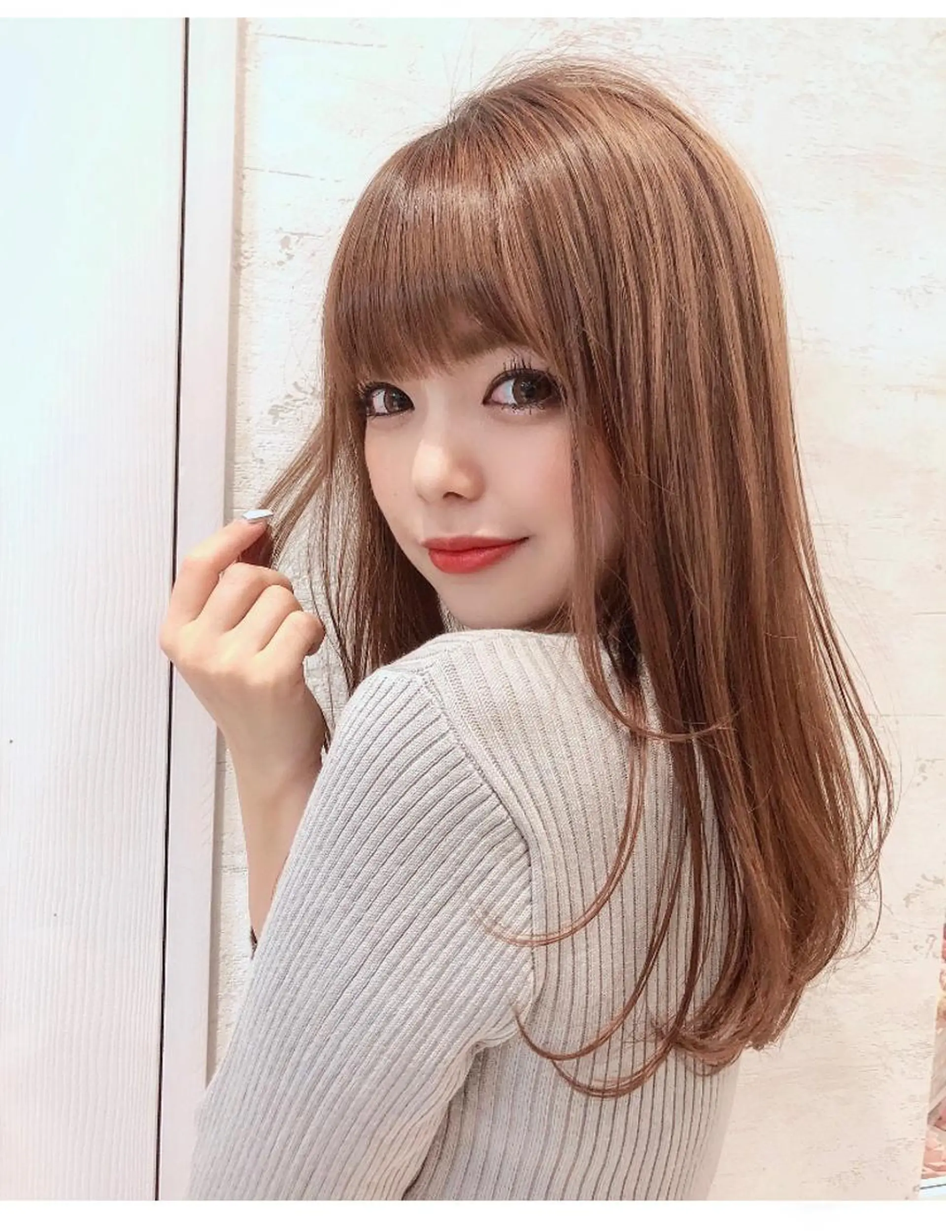 ミディアム カット ヘアカラー トリートメント 代表山口ひな 髪質改善のプロのヘアスタイル