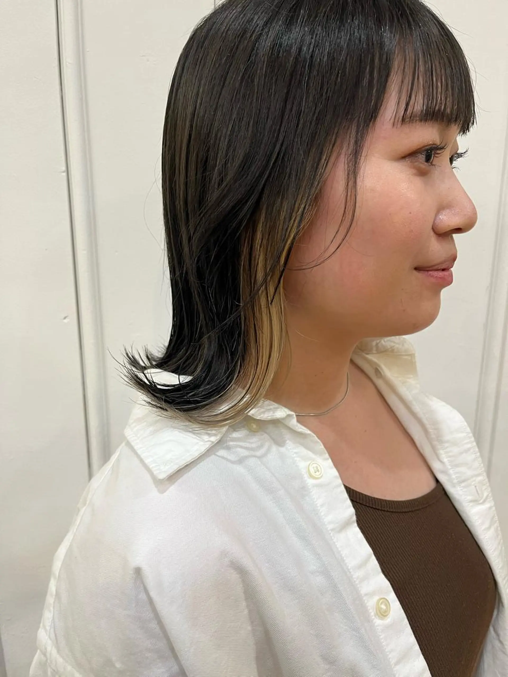 ミディアム カラー ヘアアレンジ メンズ アイブロウ メンズハイライト デザインカラー ハイライトカラー 眉カラー ハイライト pu+on. nailworks所属・fuyumi / ニュアンスネイルのネイルデザイン