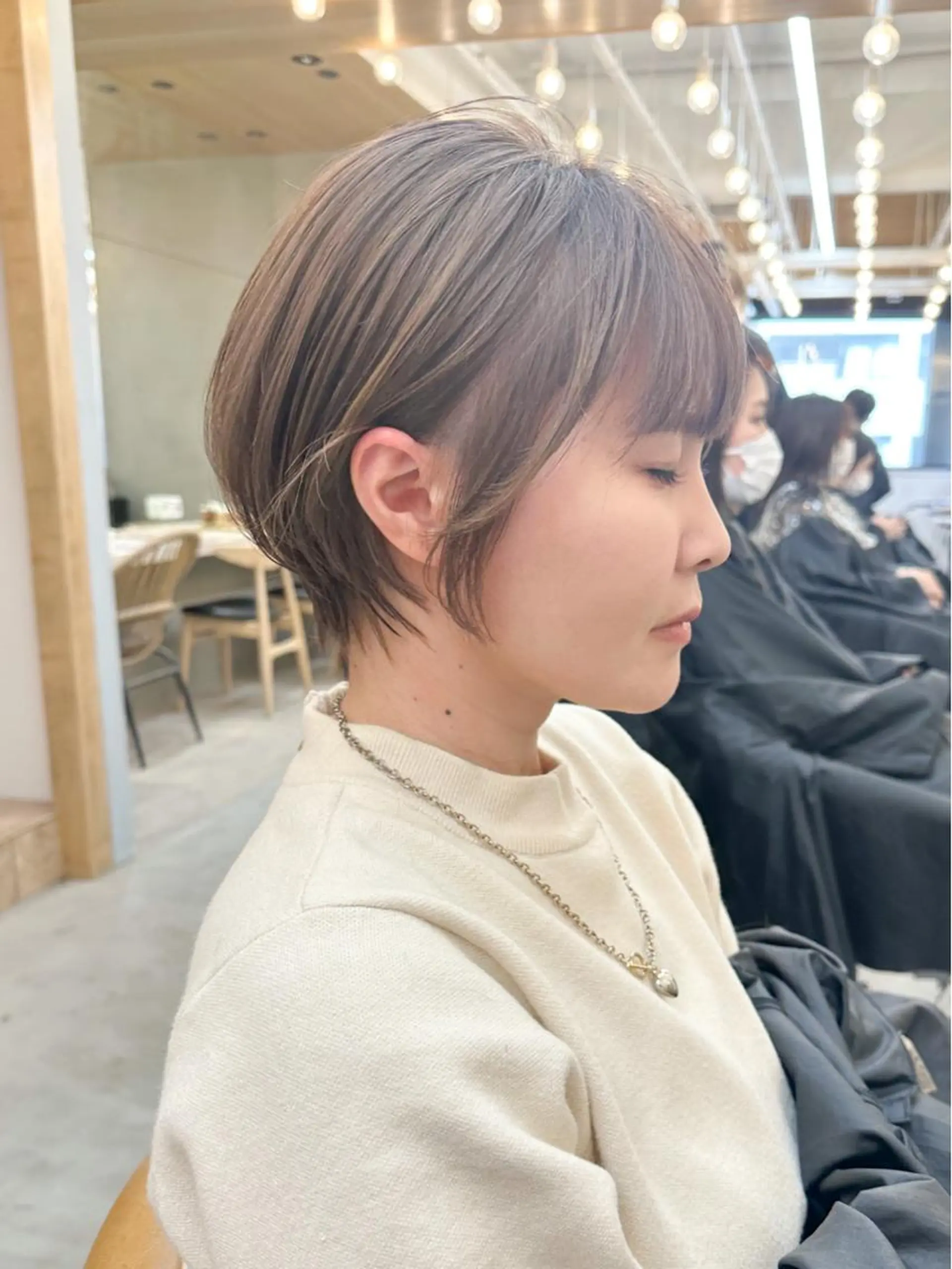 ショート カラー ショートボブ ハンサムショート グレージュ ボブ ショートヘア 横浜/ショート/ パーマ/髪質改善 丹のヘアスタイル