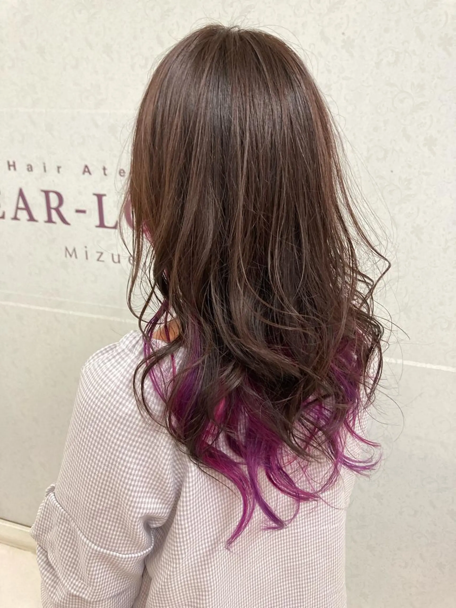 ロング カラー ピンクカラー パープルカラー 中嶋 ナカジマのヘアスタイル