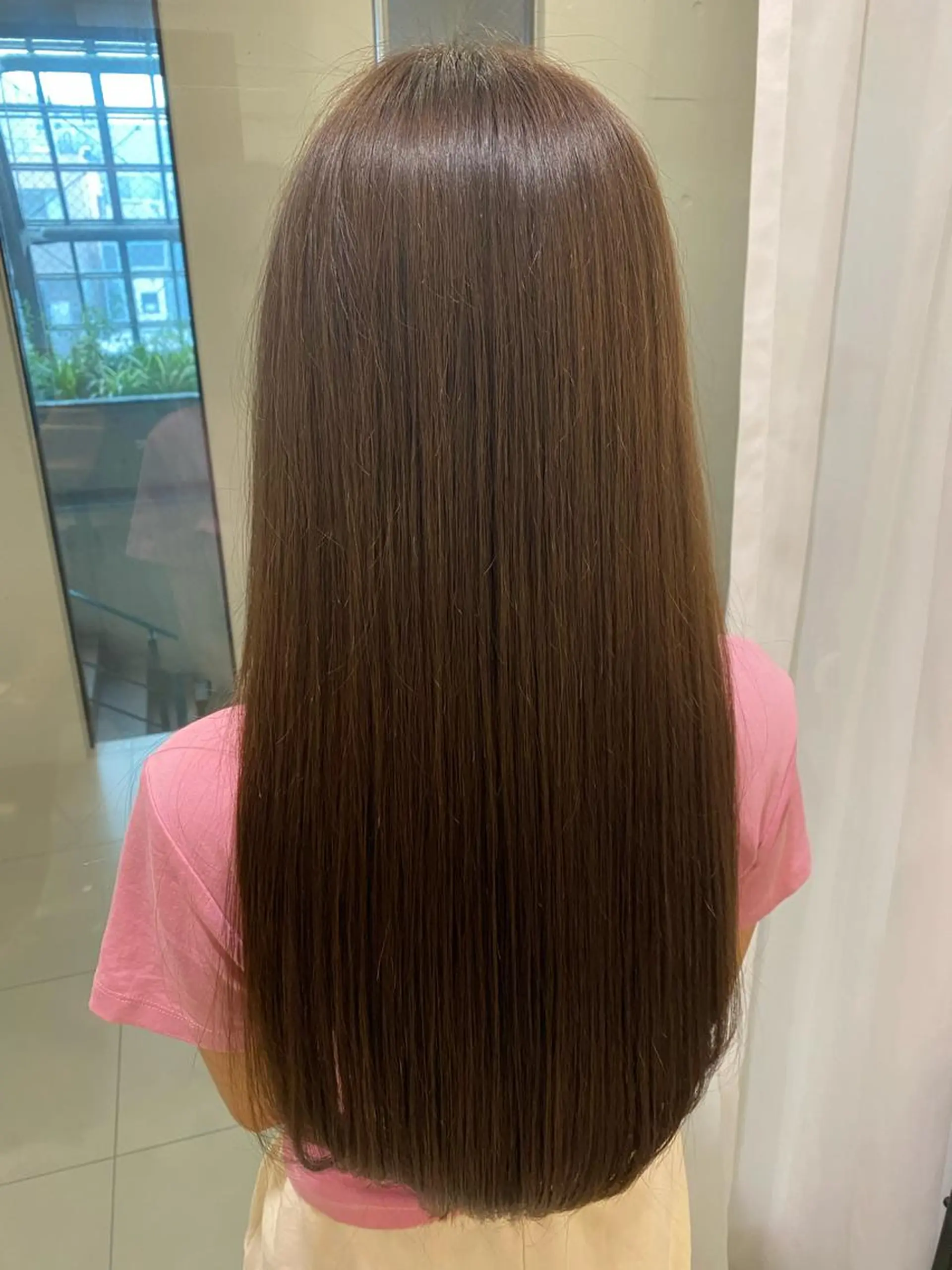 ロング パーマ 髪質改善 ロング トリートメント ストレートパーマ カット 縮毛矯正 トリートメント 田中 アキオのヘアスタイル