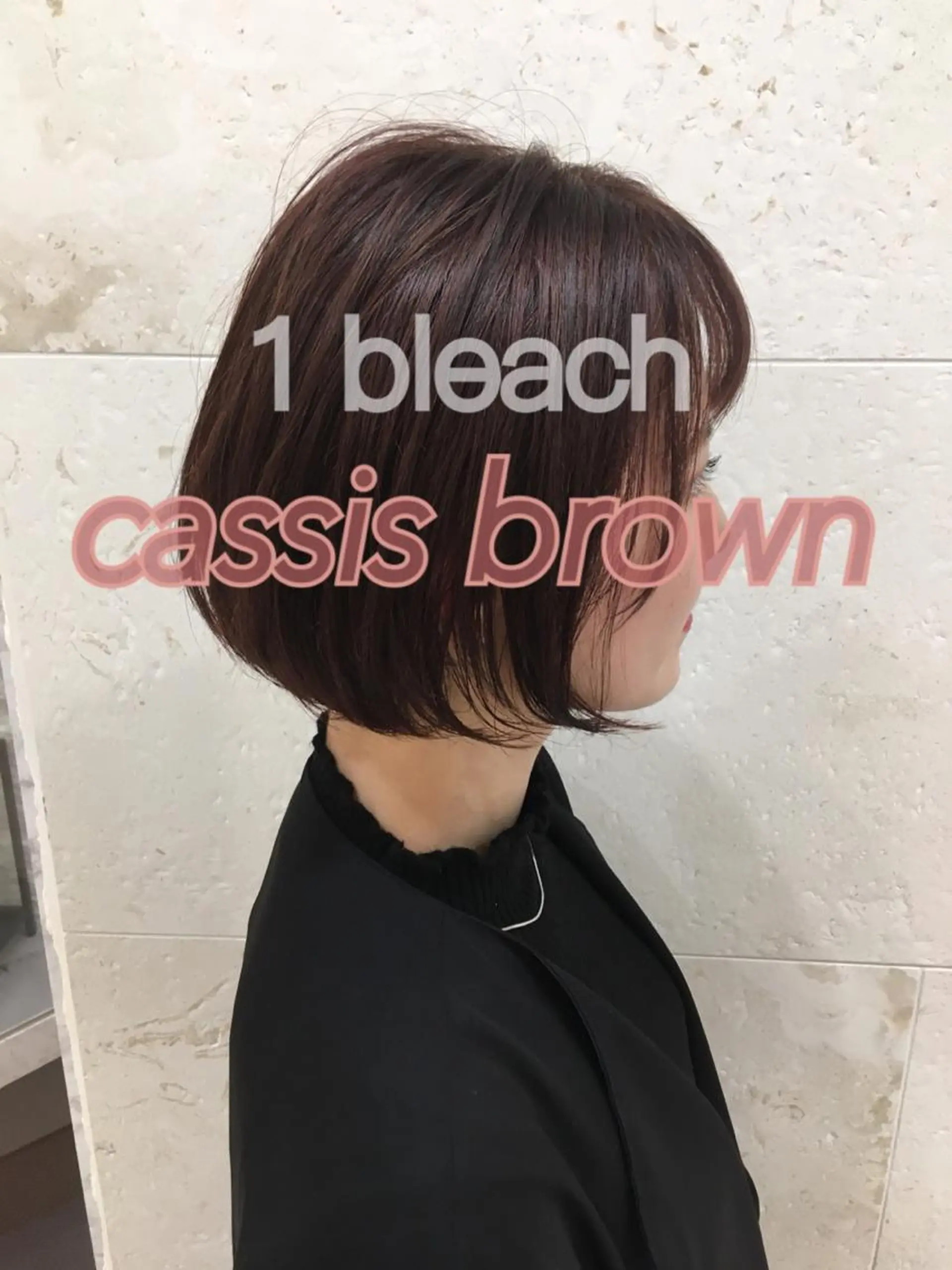 ショート カラー ブラウンカラー カシス 斉藤 貴也のヘアスタイル